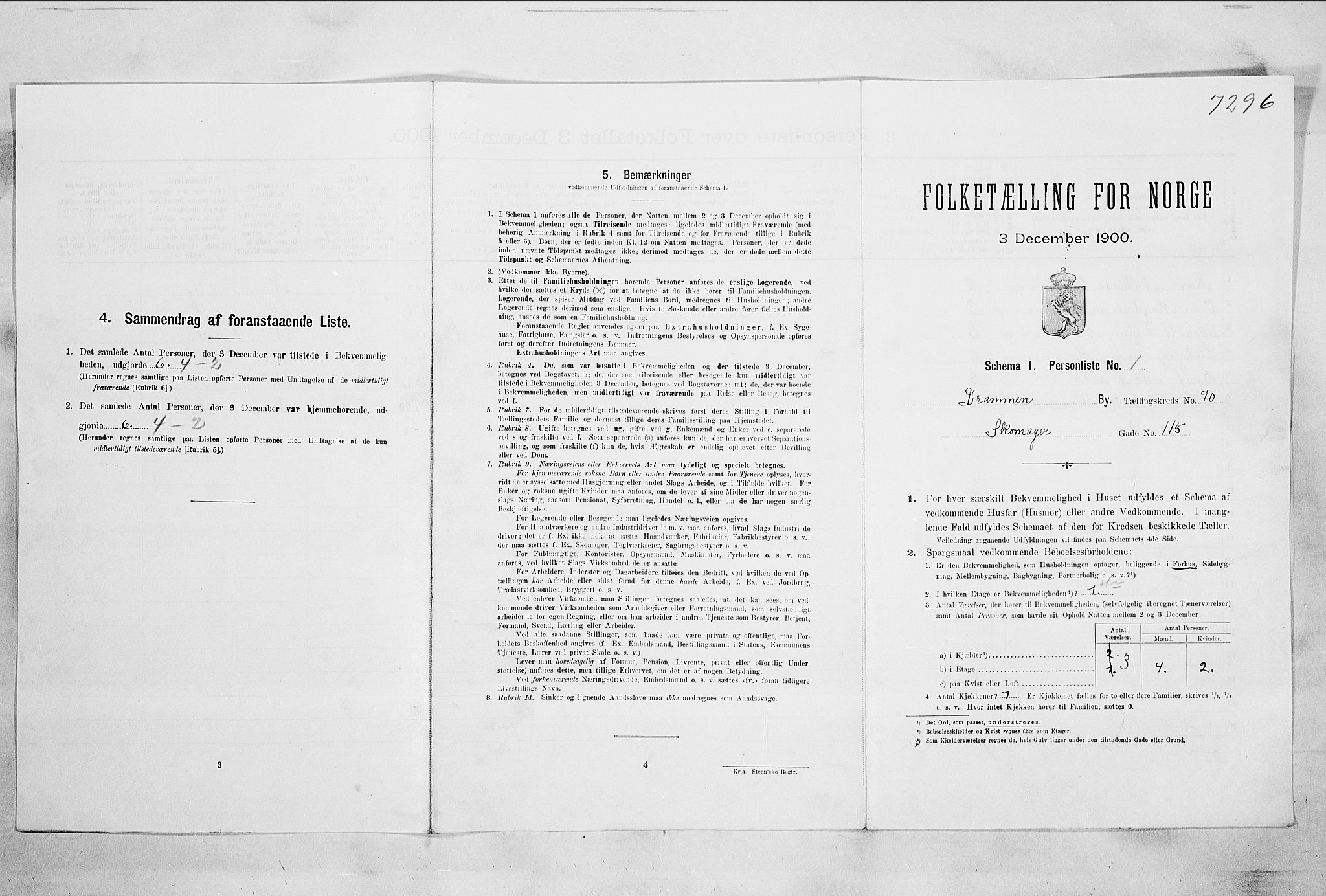 RA, Folketelling 1900 for 0602 Drammen kjøpstad, 1900, s. 12165