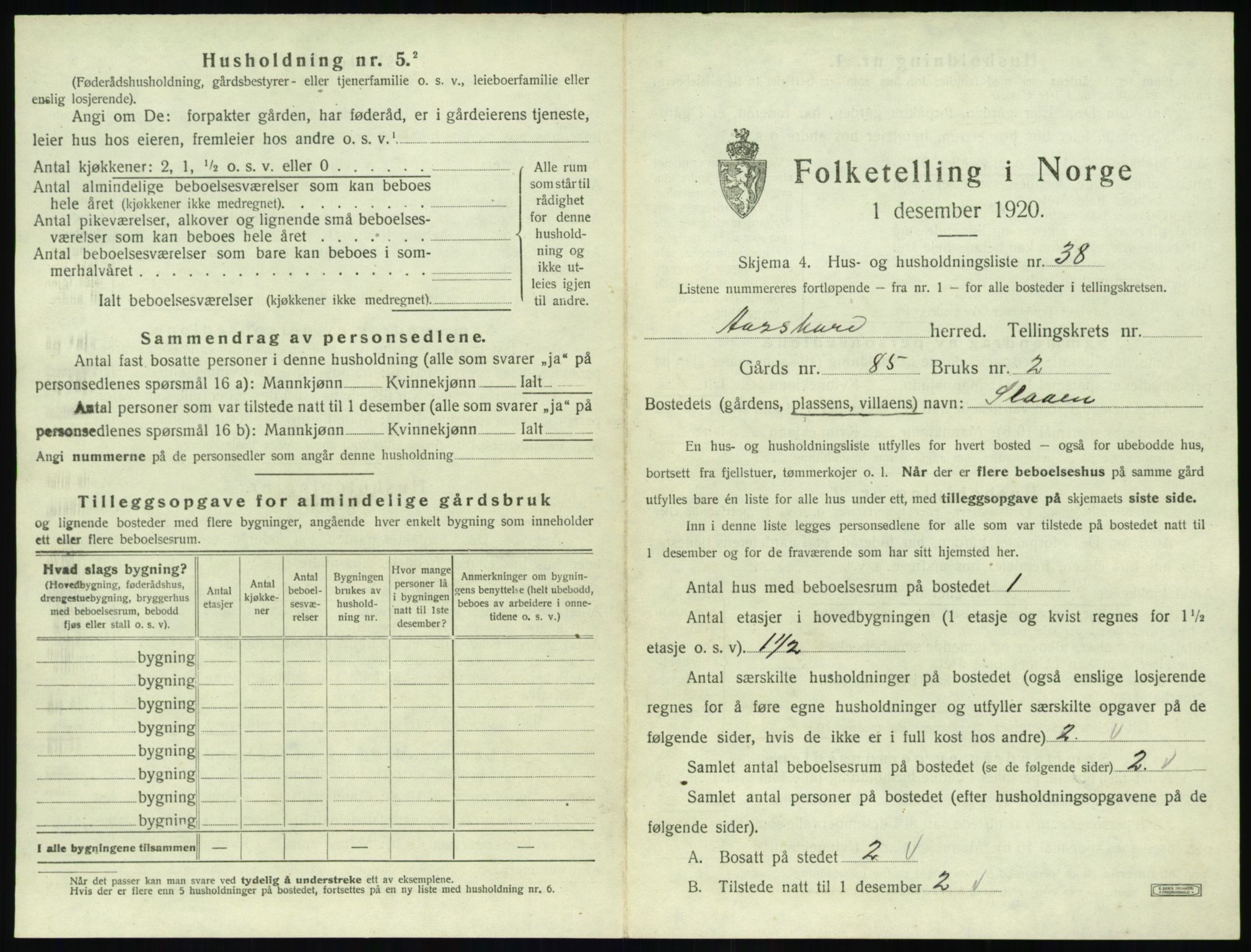 SAT, Folketelling 1920 for 1565 Åsskard herred, 1920, s. 305