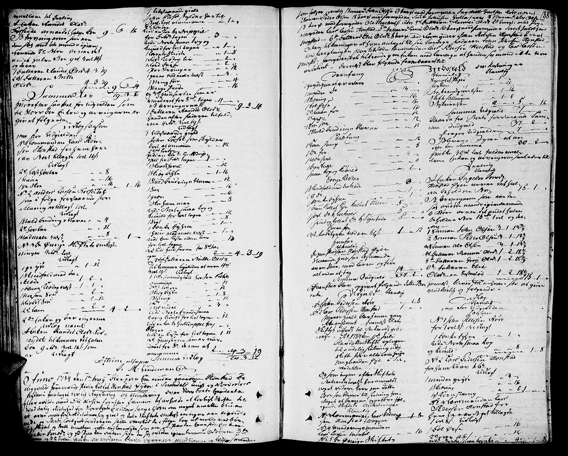 Nordmøre sorenskriveri, SAT/A-4132/1/3/3A/L0019: Skifteprotokoll nr. 17, 1783-1787, s. 137b-138a