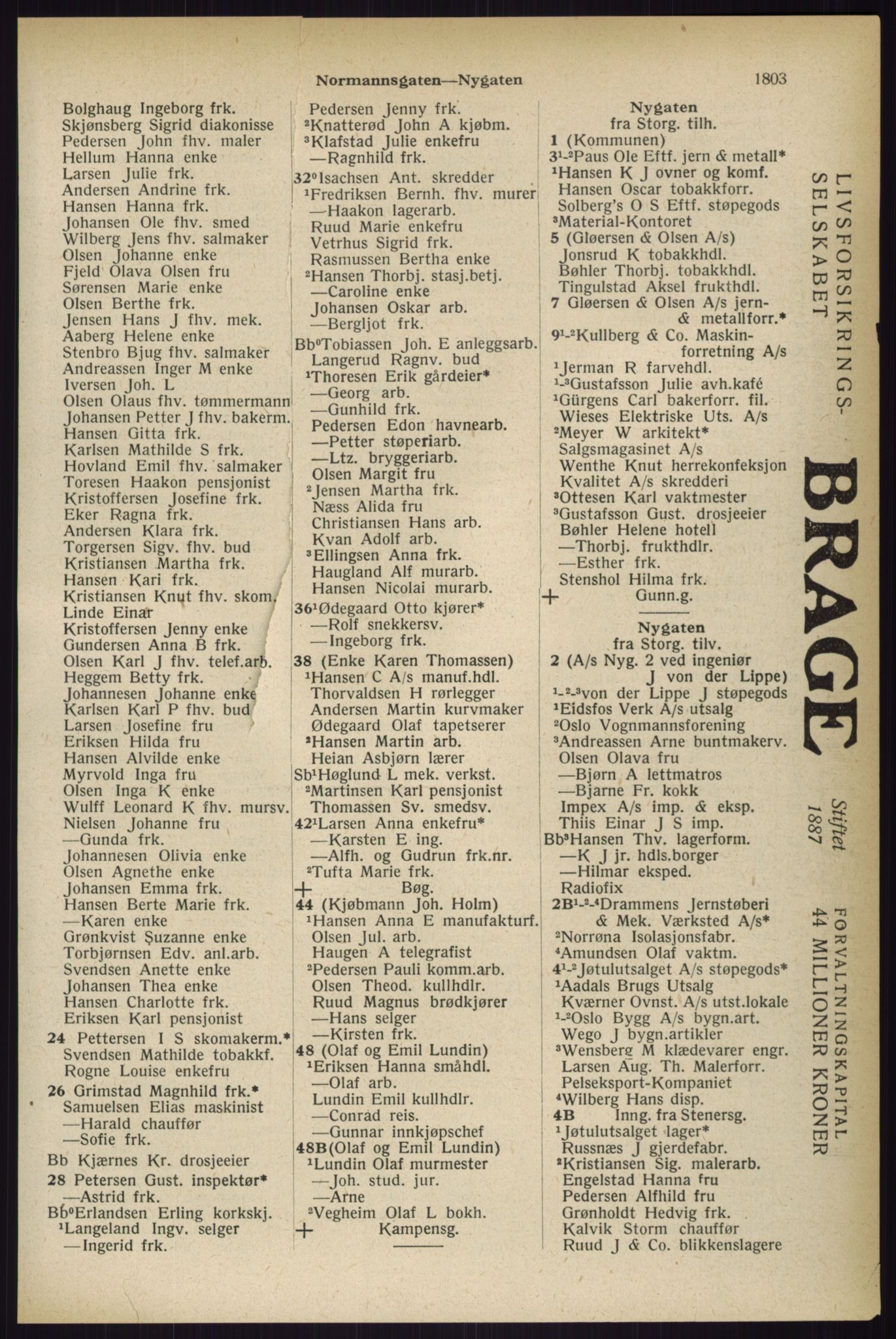 Kristiania/Oslo adressebok, PUBL/-, 1933, s. 1803