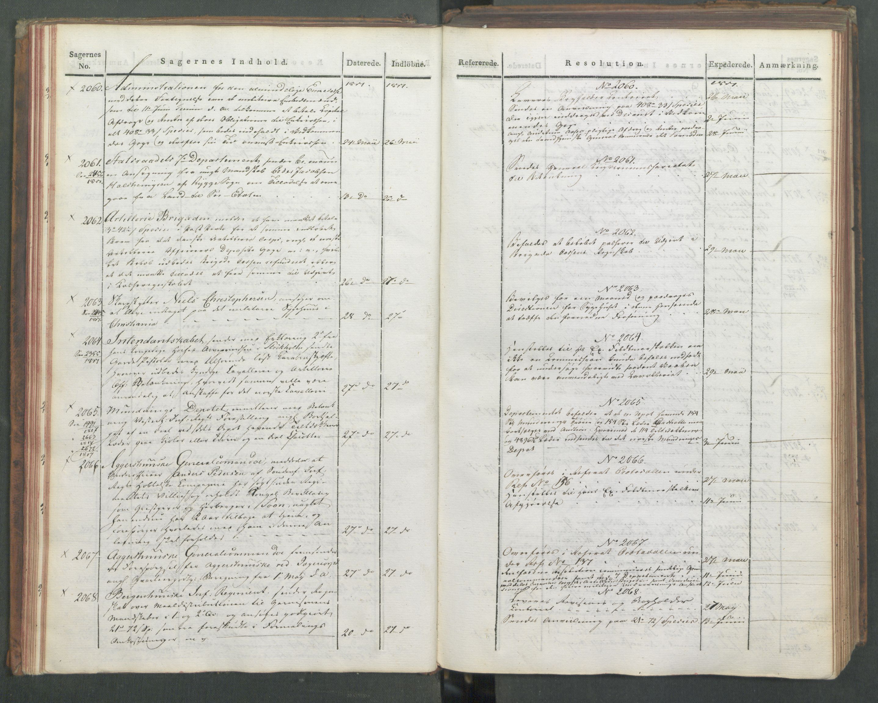 Armédepartementet, AV/RA-RAFA-3493/C/Ca/L0012: 6. Departements Journal, 1817