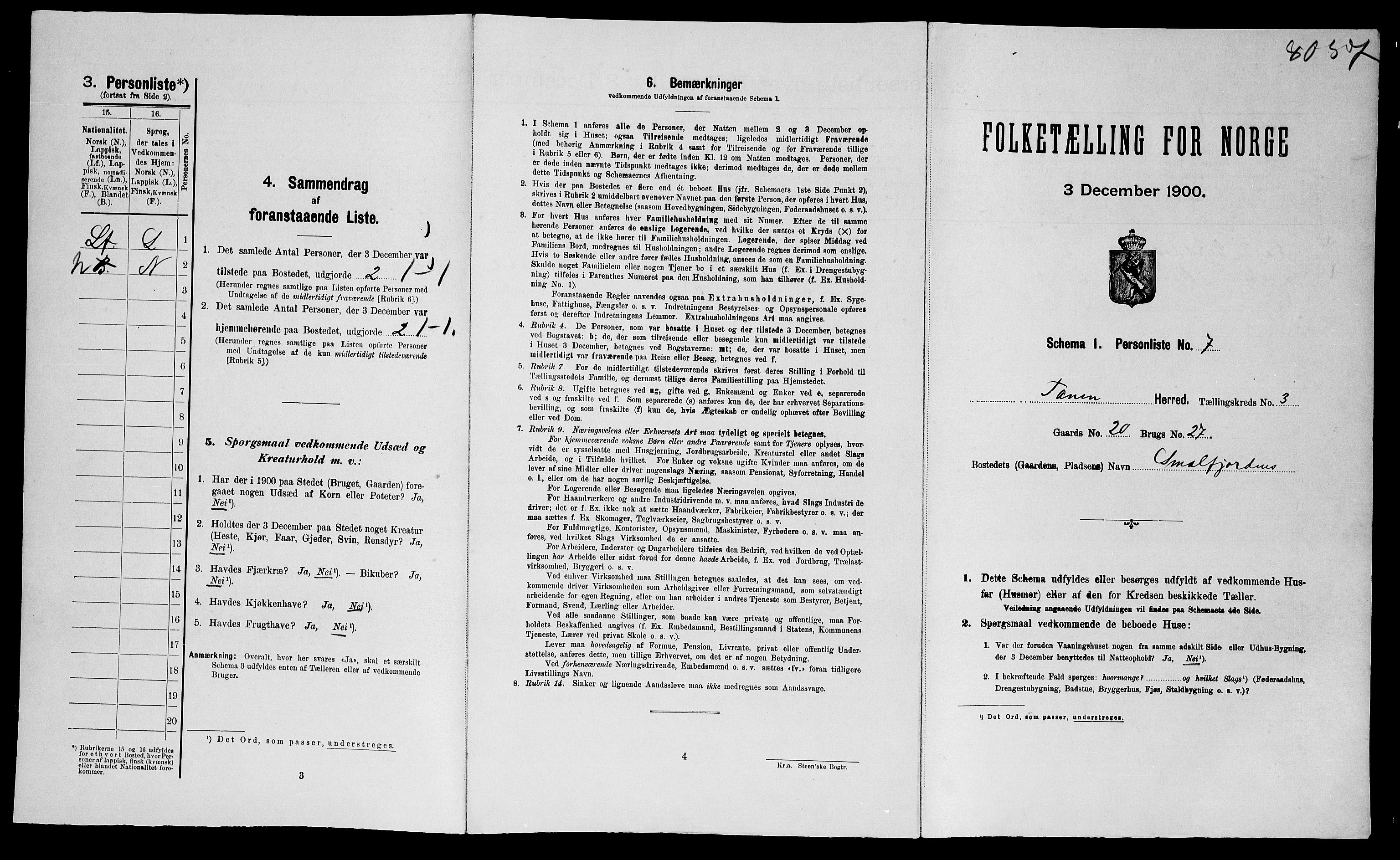 SATØ, Folketelling 1900 for 2025 Tana herred, 1900, s. 414