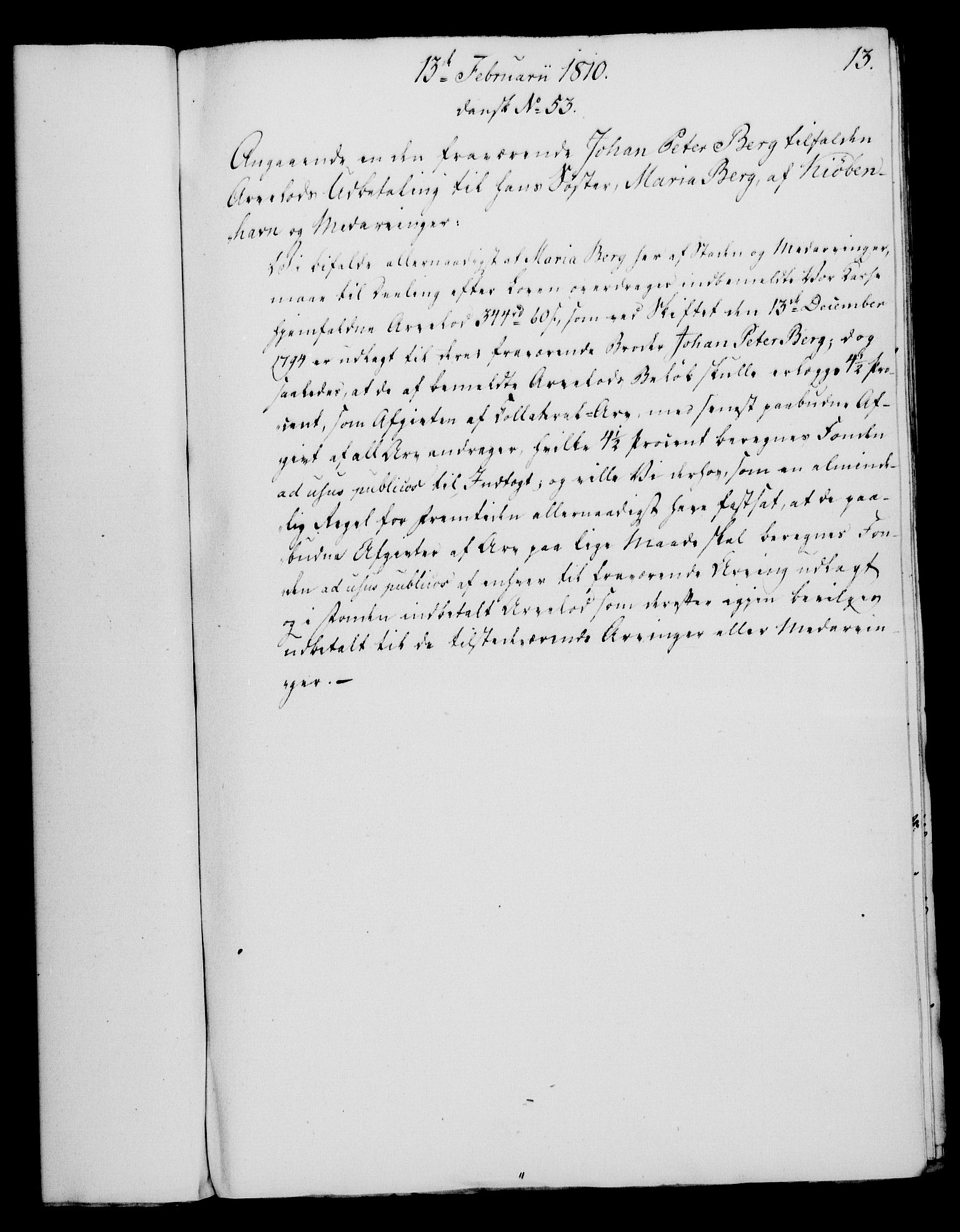 Rentekammeret, Kammerkanselliet, RA/EA-3111/G/Gf/Gfa/L0092: Norsk relasjons- og resolusjonsprotokoll (merket RK 52.92), 1810, s. 57