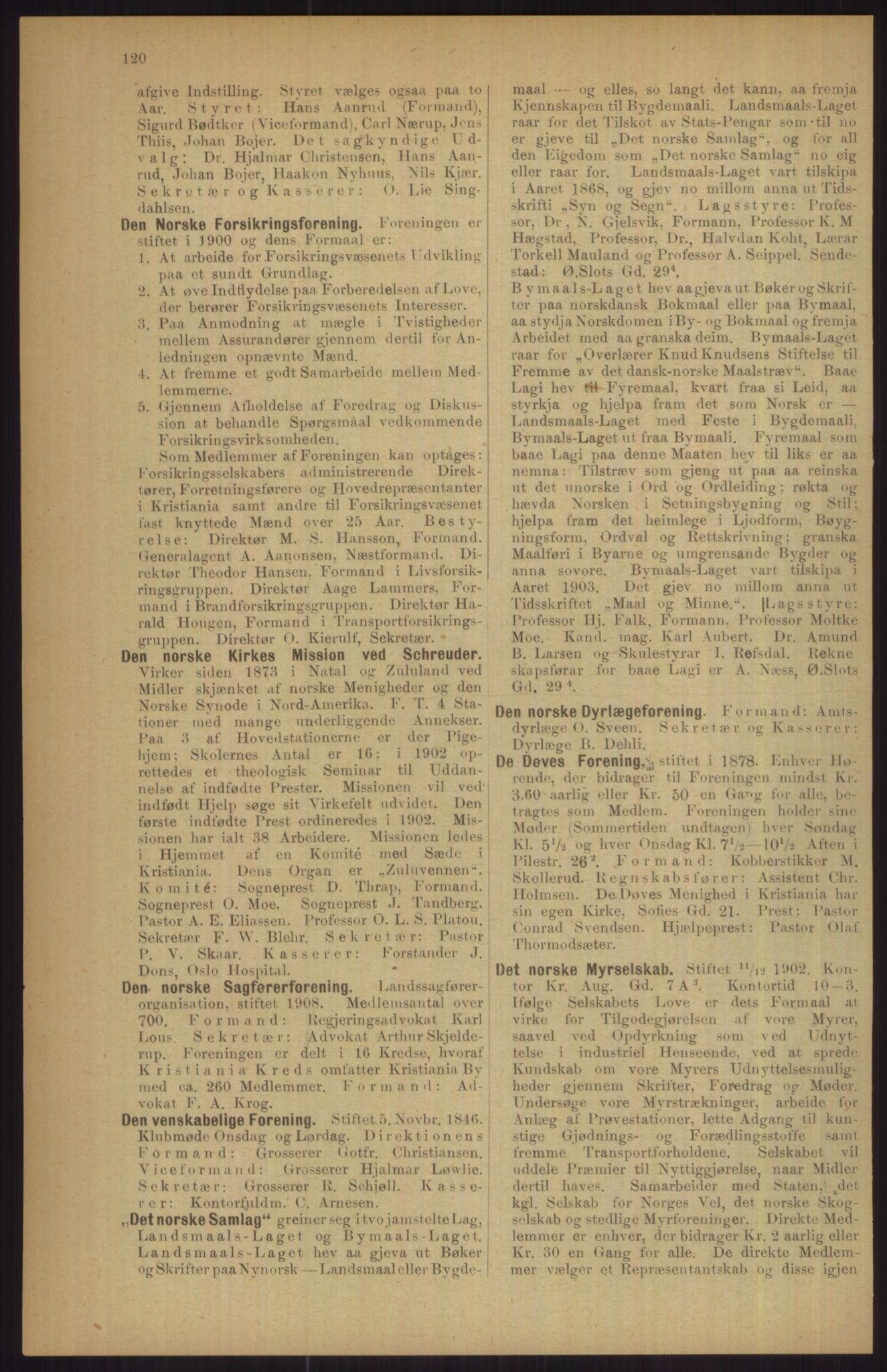 Kristiania/Oslo adressebok, PUBL/-, 1911, s. 120