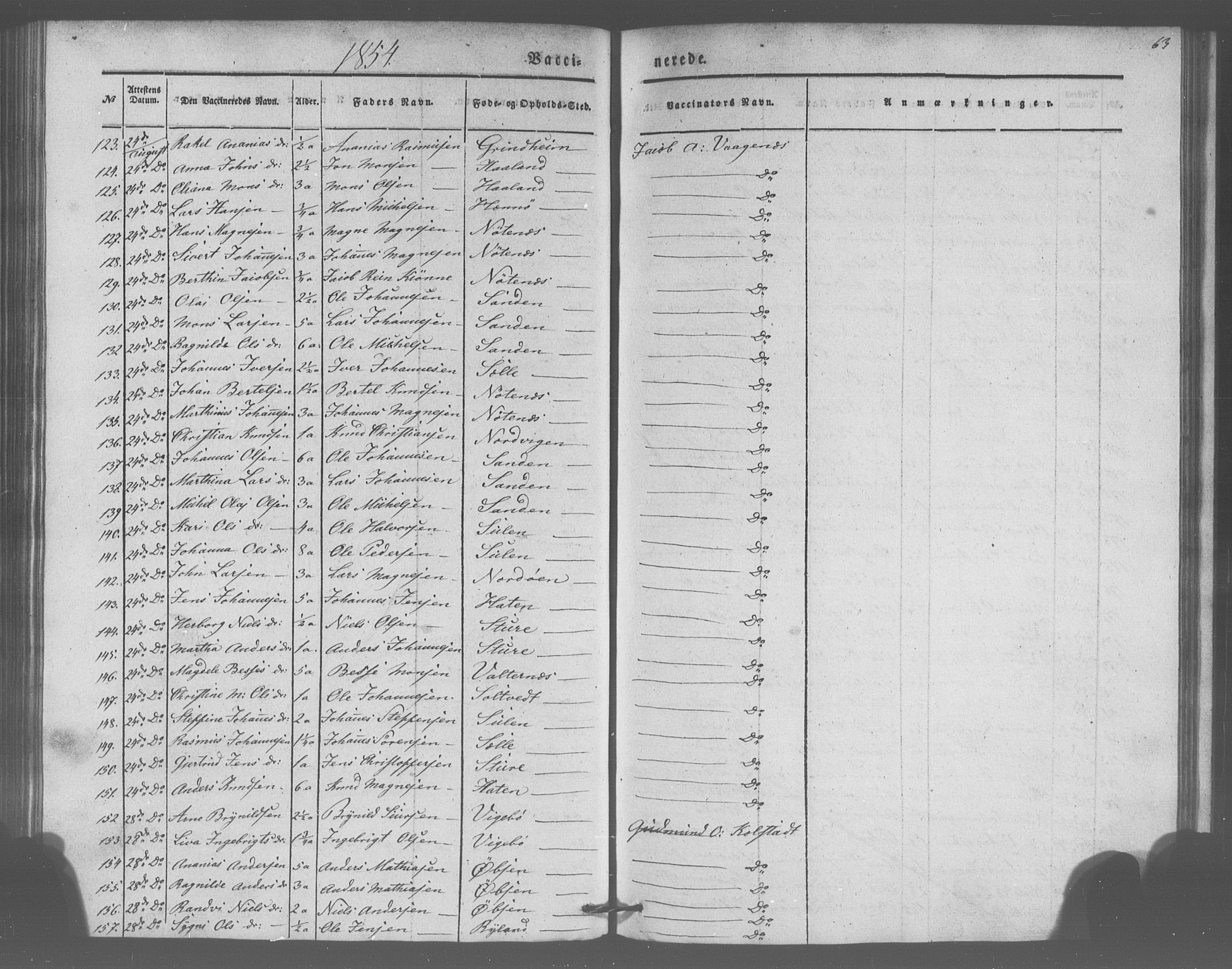 Manger sokneprestembete, AV/SAB-A-76801/H/Haa: Ministerialbok nr. A 10, 1844-1859, s. 63