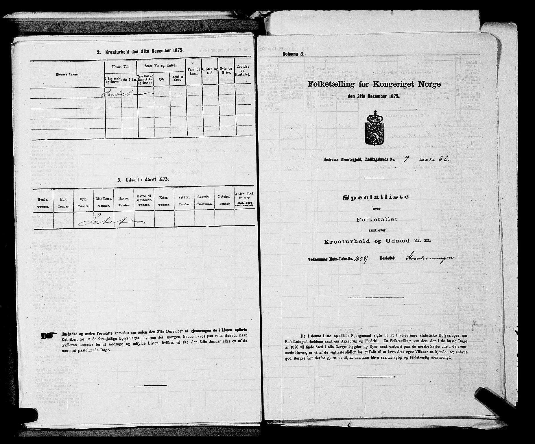 SAKO, Folketelling 1875 for 0727P Hedrum prestegjeld, 1875, s. 974