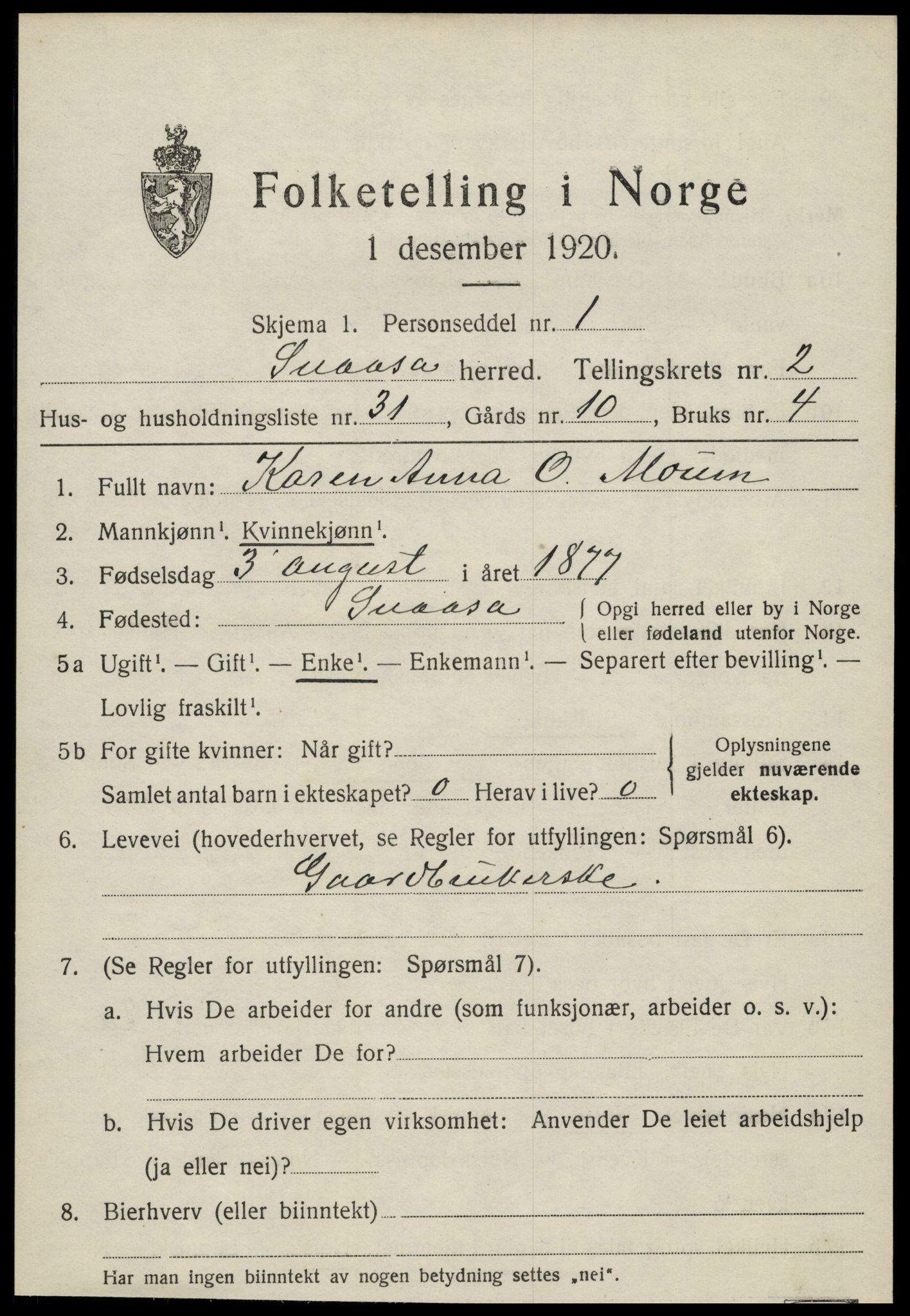 SAT, Folketelling 1920 for 1736 Snåsa herred, 1920, s. 1506