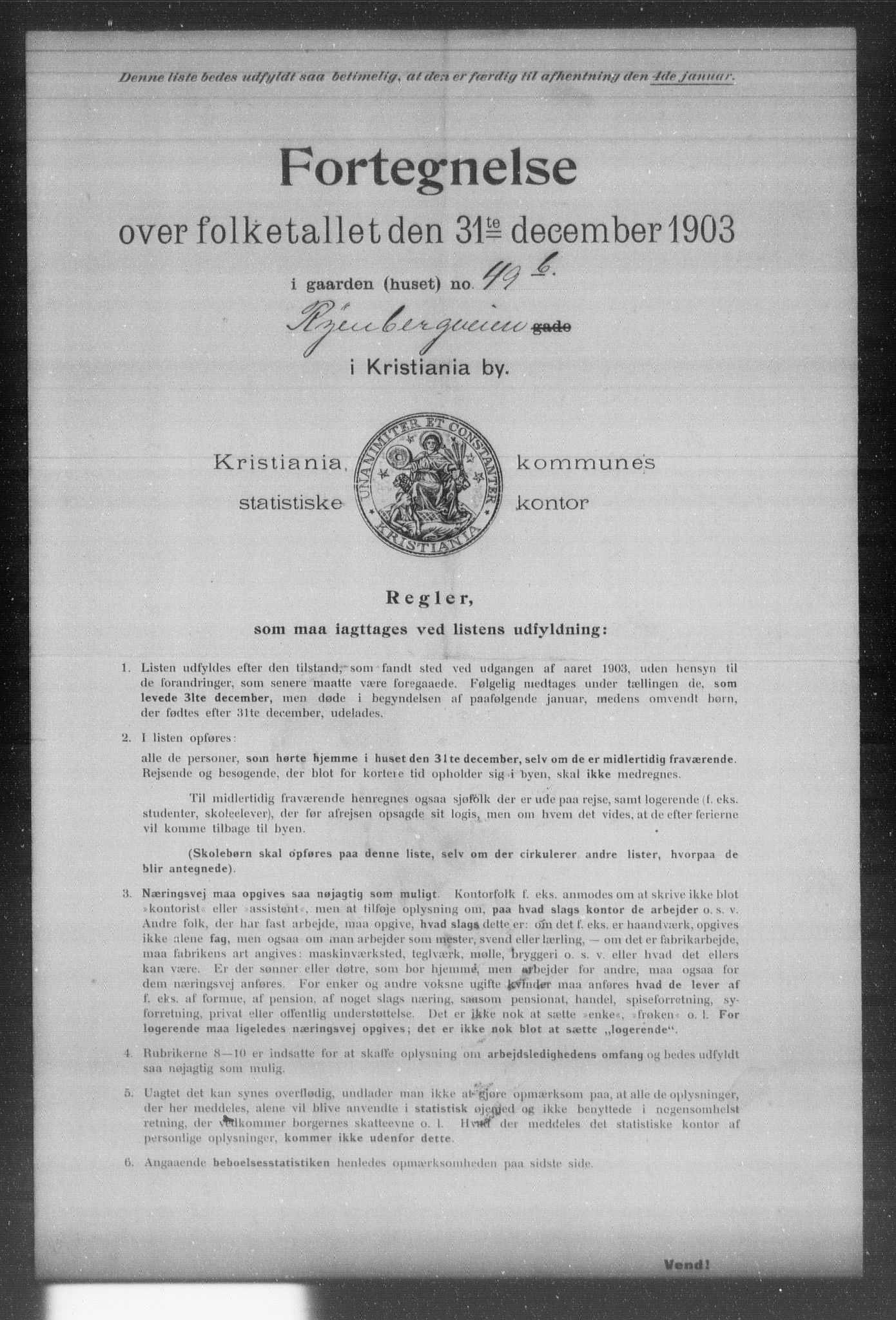 OBA, Kommunal folketelling 31.12.1903 for Kristiania kjøpstad, 1903, s. 16854