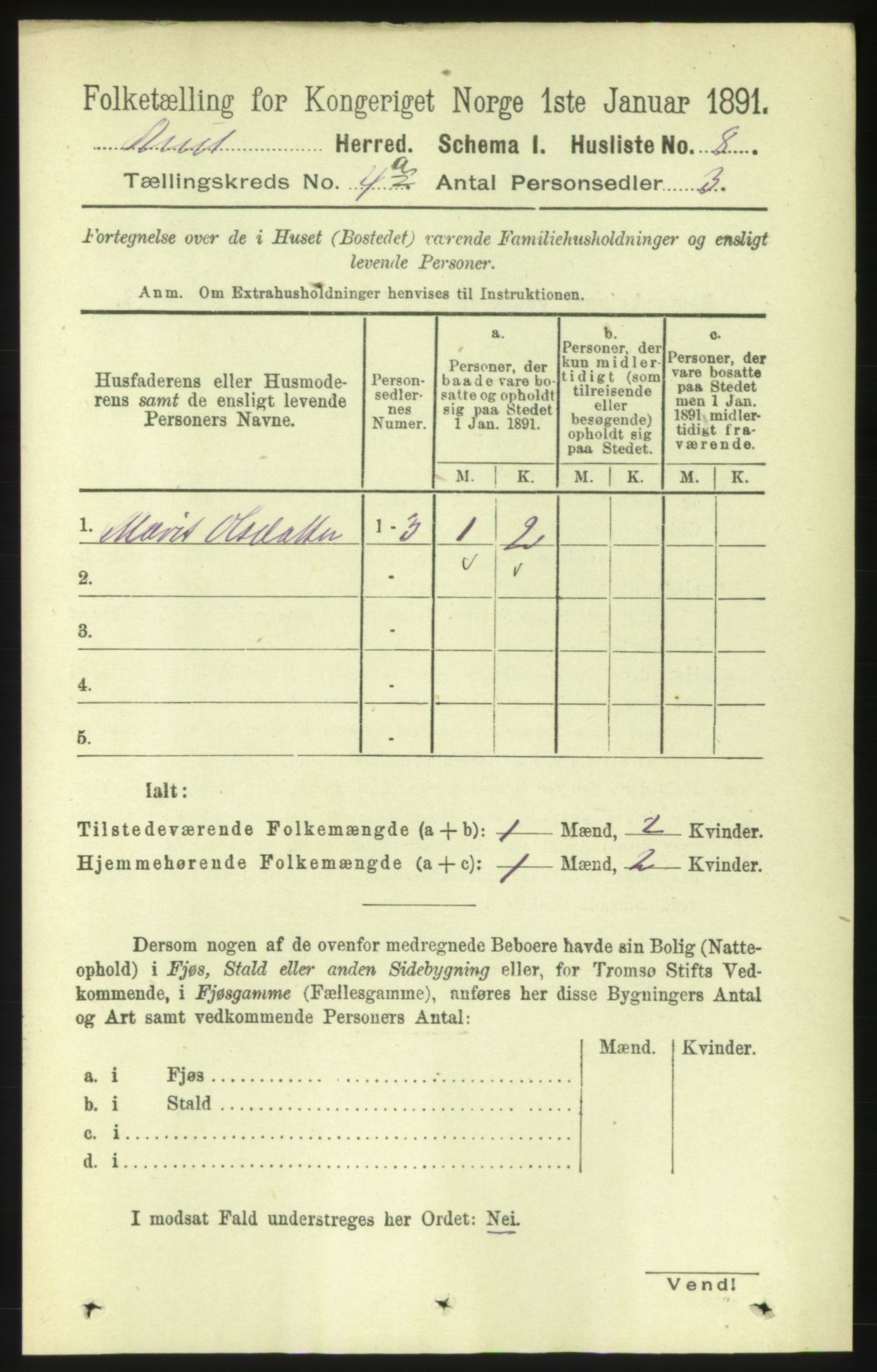 RA, Folketelling 1891 for 1549 Bud herred, 1891, s. 2071