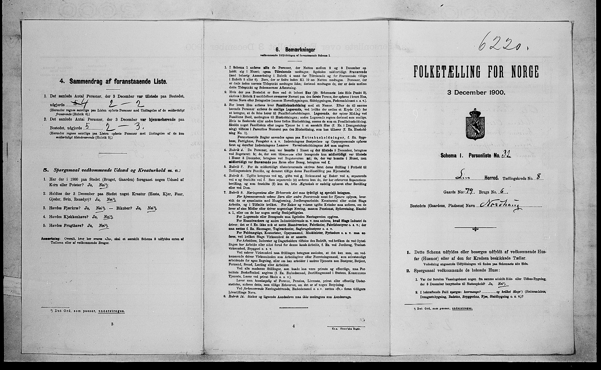 RA, Folketelling 1900 for 0626 Lier herred, 1900, s. 1350