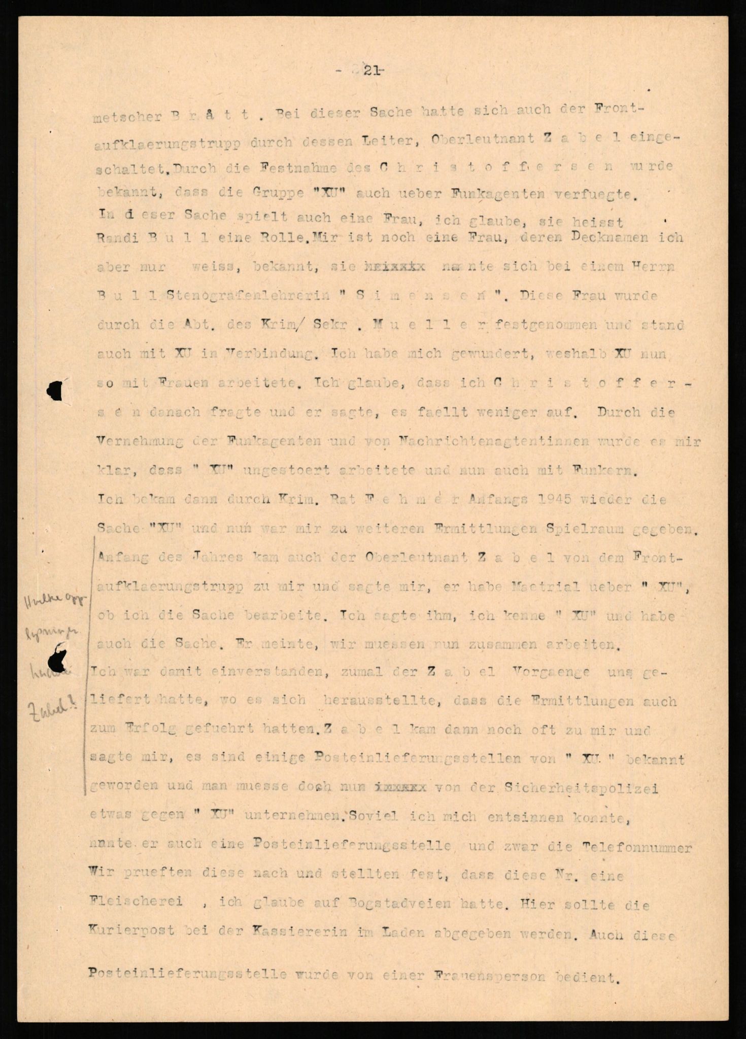 Forsvaret, Forsvarets overkommando II, AV/RA-RAFA-3915/D/Db/L0018: CI Questionaires. Tyske okkupasjonsstyrker i Norge. Tyskere., 1945-1946, s. 229