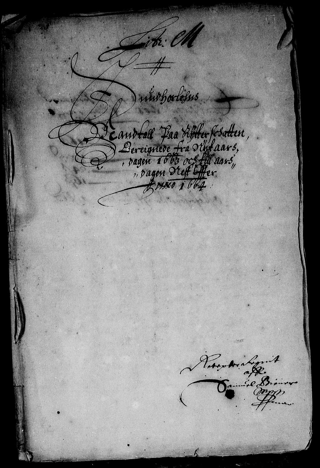 Rentekammeret inntil 1814, Reviderte regnskaper, Stiftamtstueregnskaper, Bergen stiftamt, RA/EA-6043/R/Rc/L0008: Bergen stiftamt, 1663