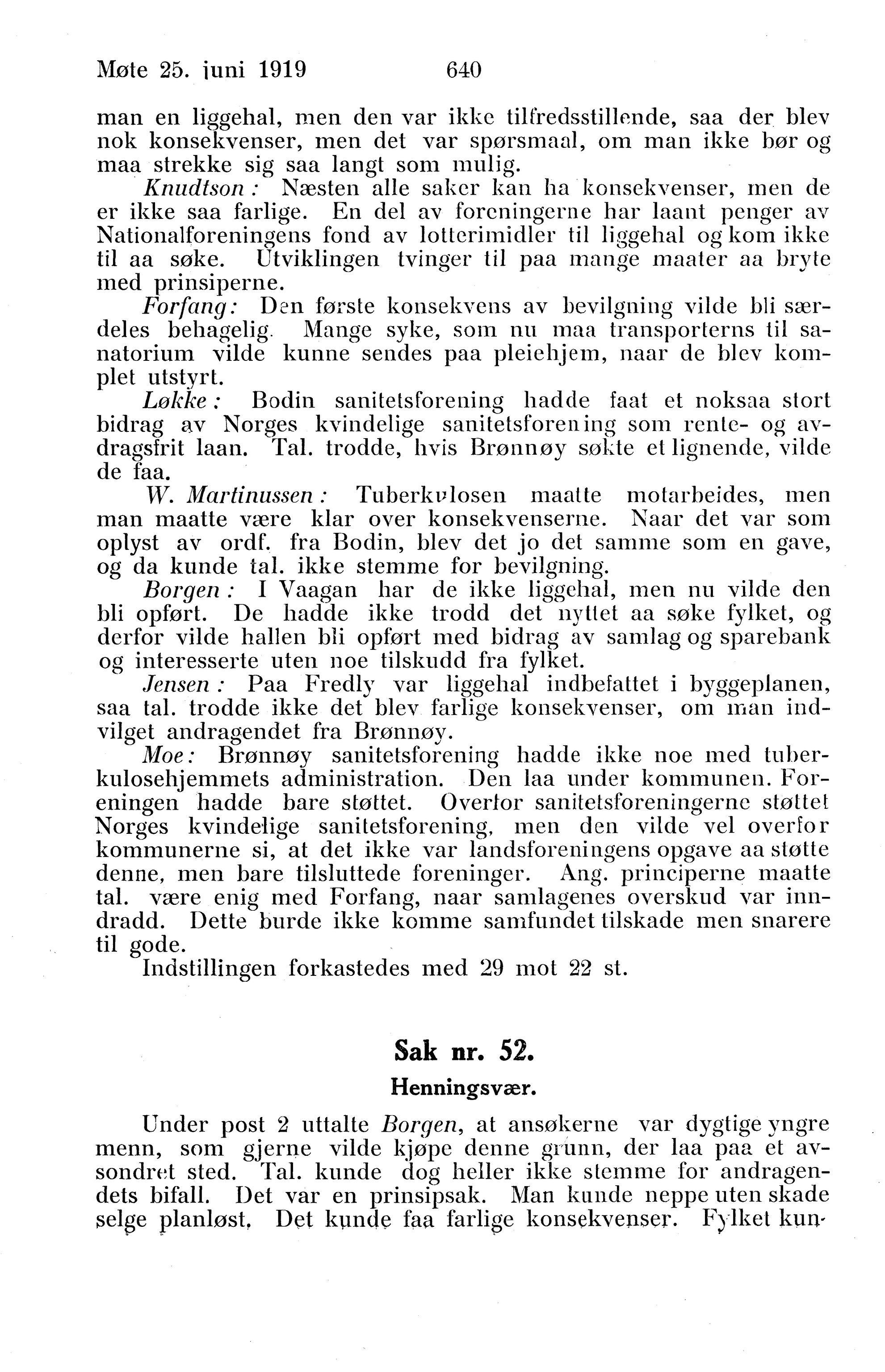 Nordland Fylkeskommune. Fylkestinget, AIN/NFK-17/176/A/Ac/L0042: Fylkestingsforhandlinger 1919, 1919