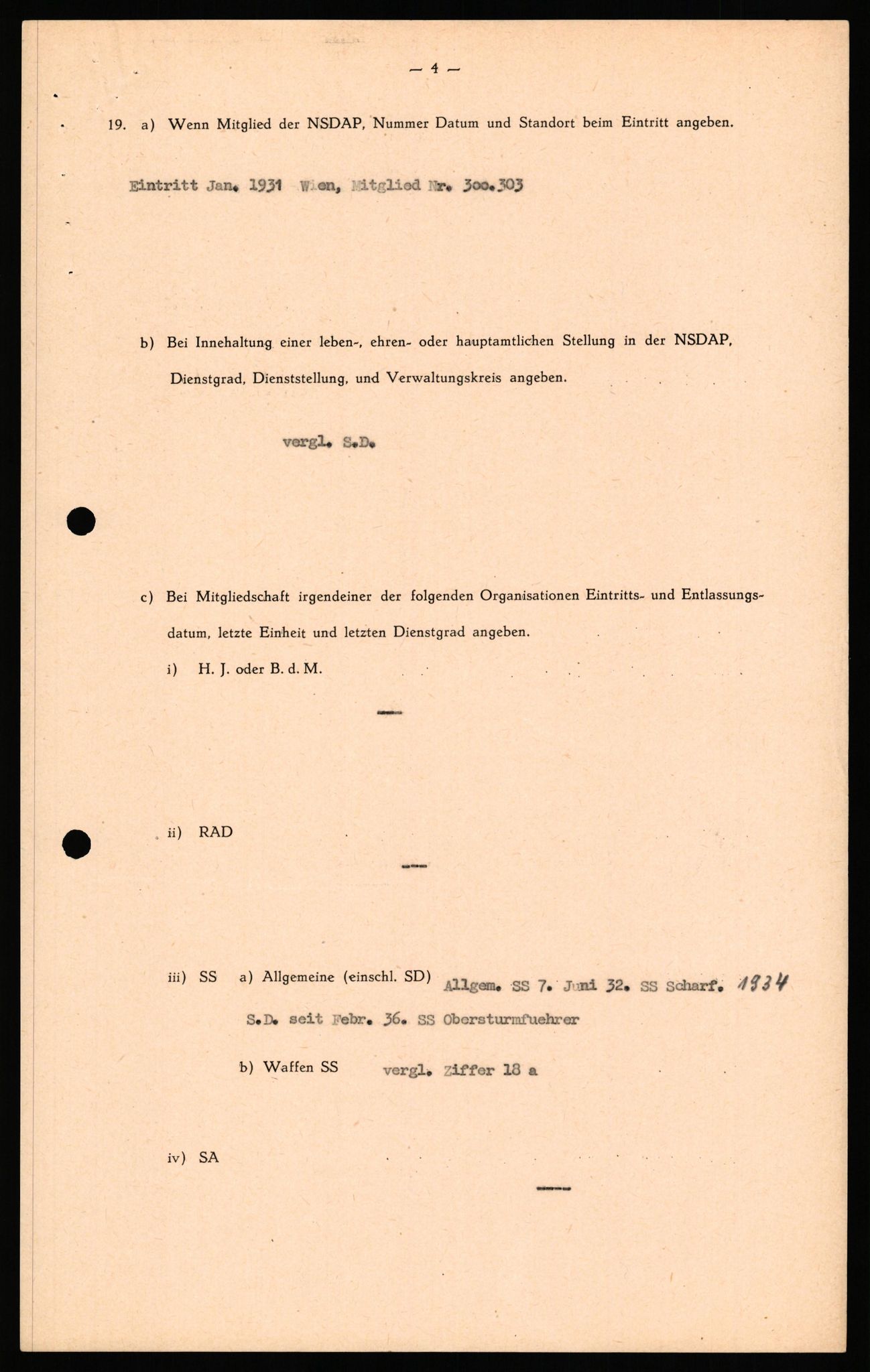 Forsvaret, Forsvarets overkommando II, AV/RA-RAFA-3915/D/Db/L0038: CI Questionaires. Tyske okkupasjonsstyrker i Norge. Østerrikere., 1945-1946, s. 271