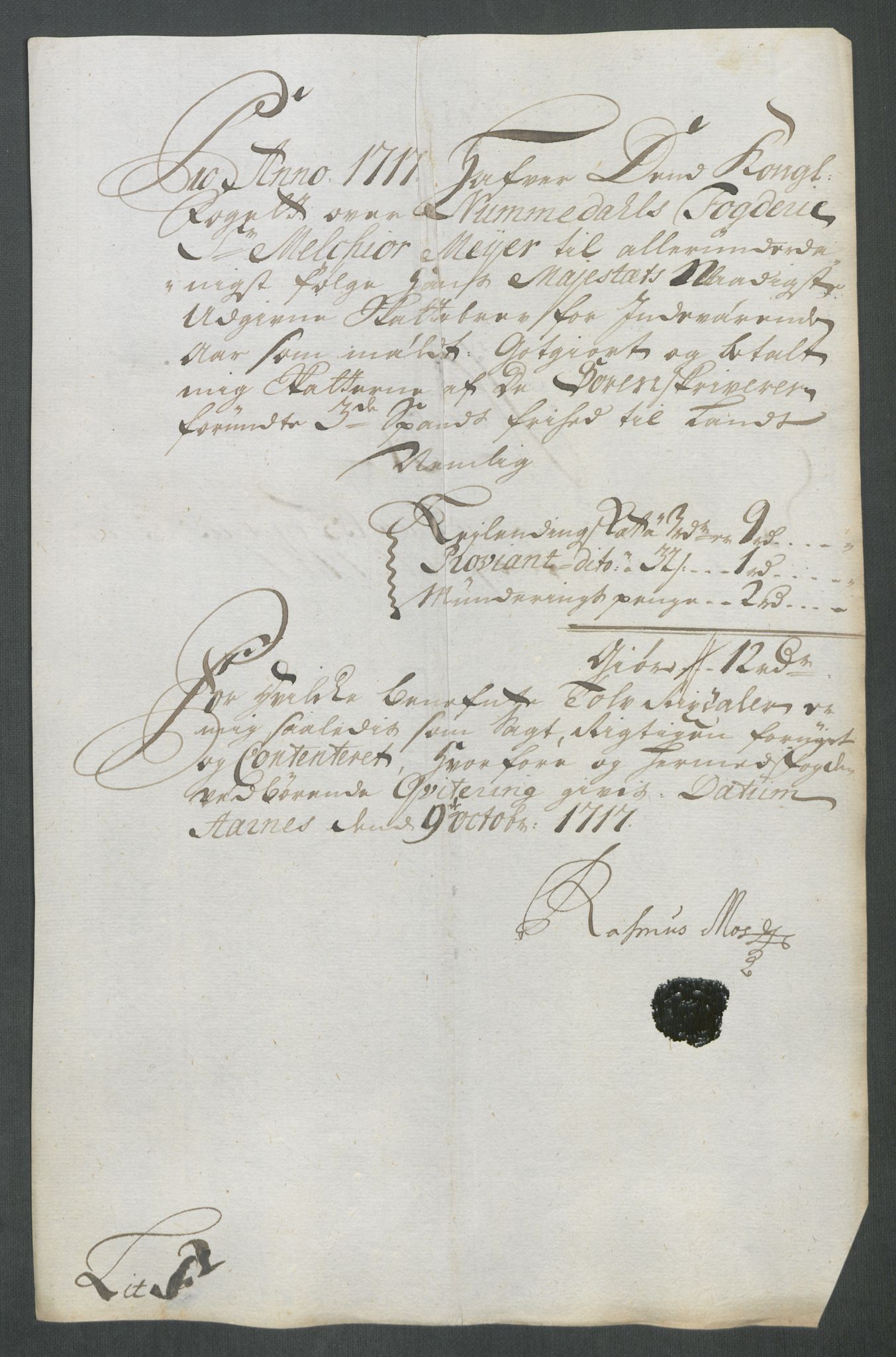 Rentekammeret inntil 1814, Reviderte regnskaper, Fogderegnskap, AV/RA-EA-4092/R64/L4438: Fogderegnskap Namdal, 1717, s. 202