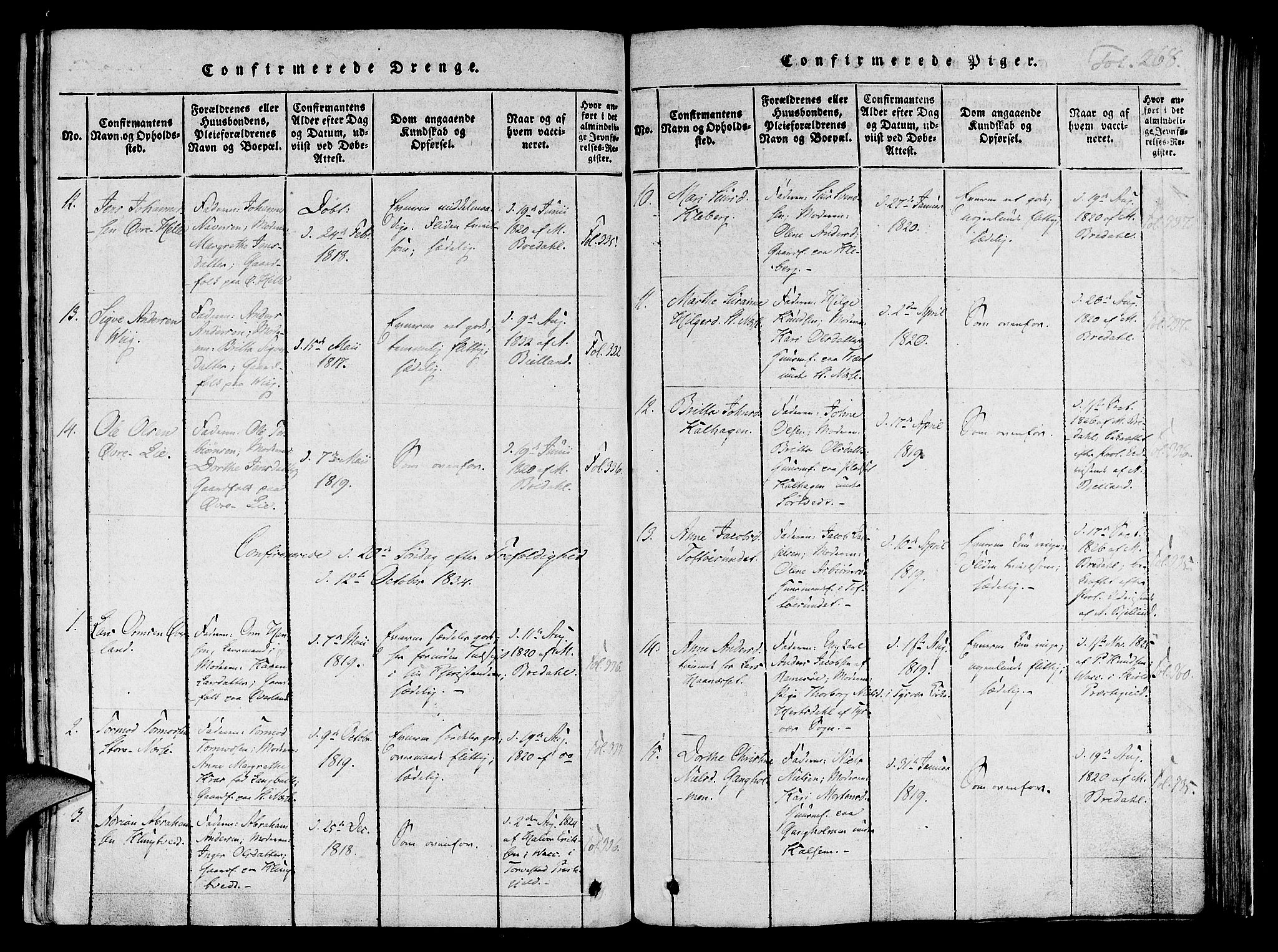 Nedstrand sokneprestkontor, AV/SAST-A-101841/01/IV: Ministerialbok nr. A 6, 1816-1838, s. 268