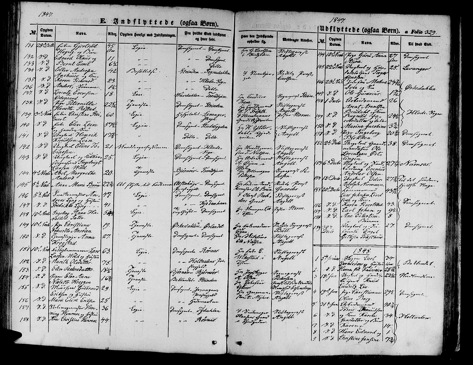Ministerialprotokoller, klokkerbøker og fødselsregistre - Sør-Trøndelag, AV/SAT-A-1456/602/L0137: Klokkerbok nr. 602C05, 1846-1856, s. 329