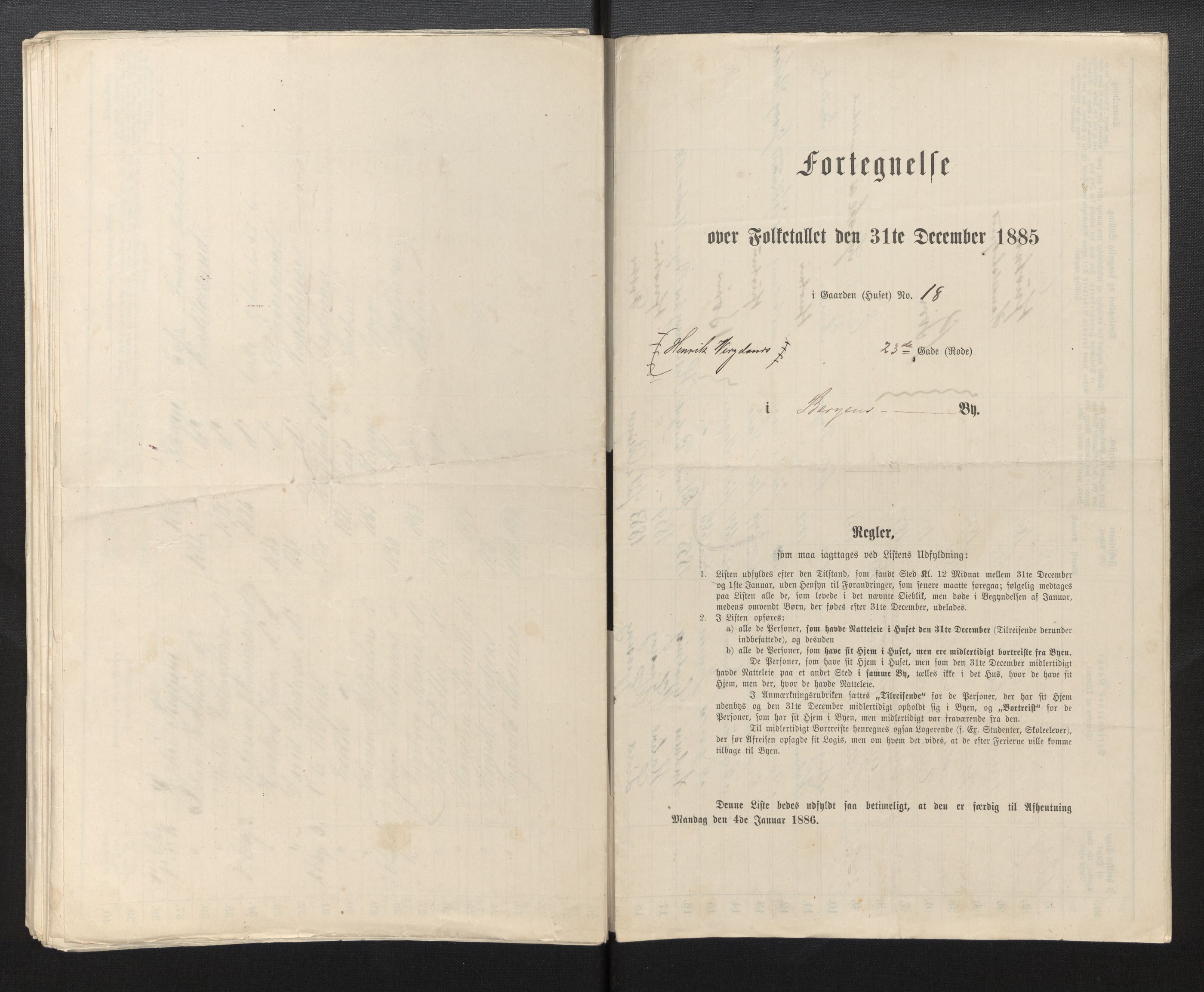 SAB, Folketelling 1885 for 1301 Bergen kjøpstad, 1885, s. 2109