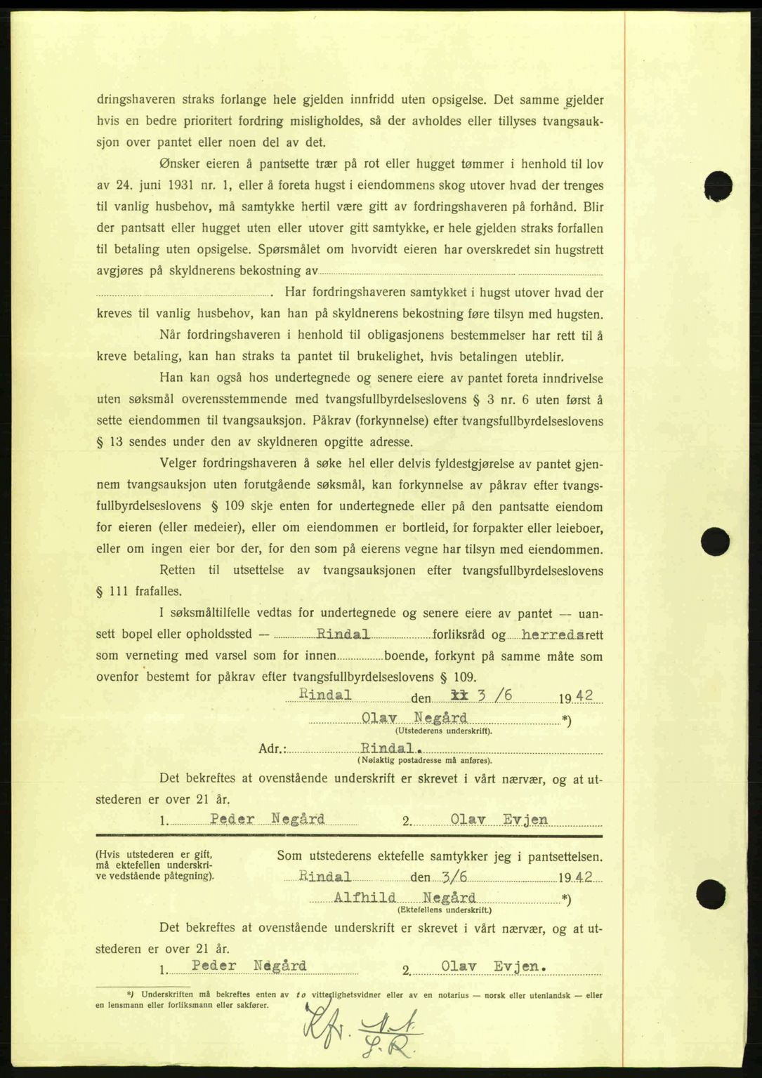 Nordmøre sorenskriveri, AV/SAT-A-4132/1/2/2Ca: Pantebok nr. B89, 1942-1942, Dagboknr: 1658/1942