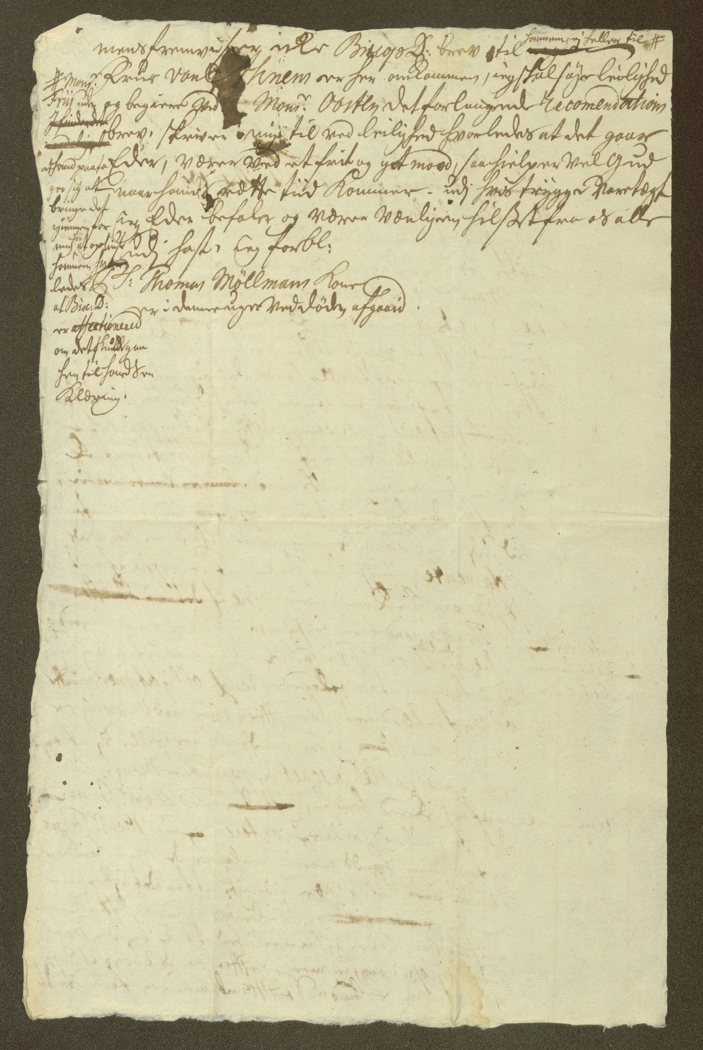 Horneman, SAT/PA-0236/G/L0130: Familiebrev og dokumenter: Bonsach, 1727-1763, s. 8