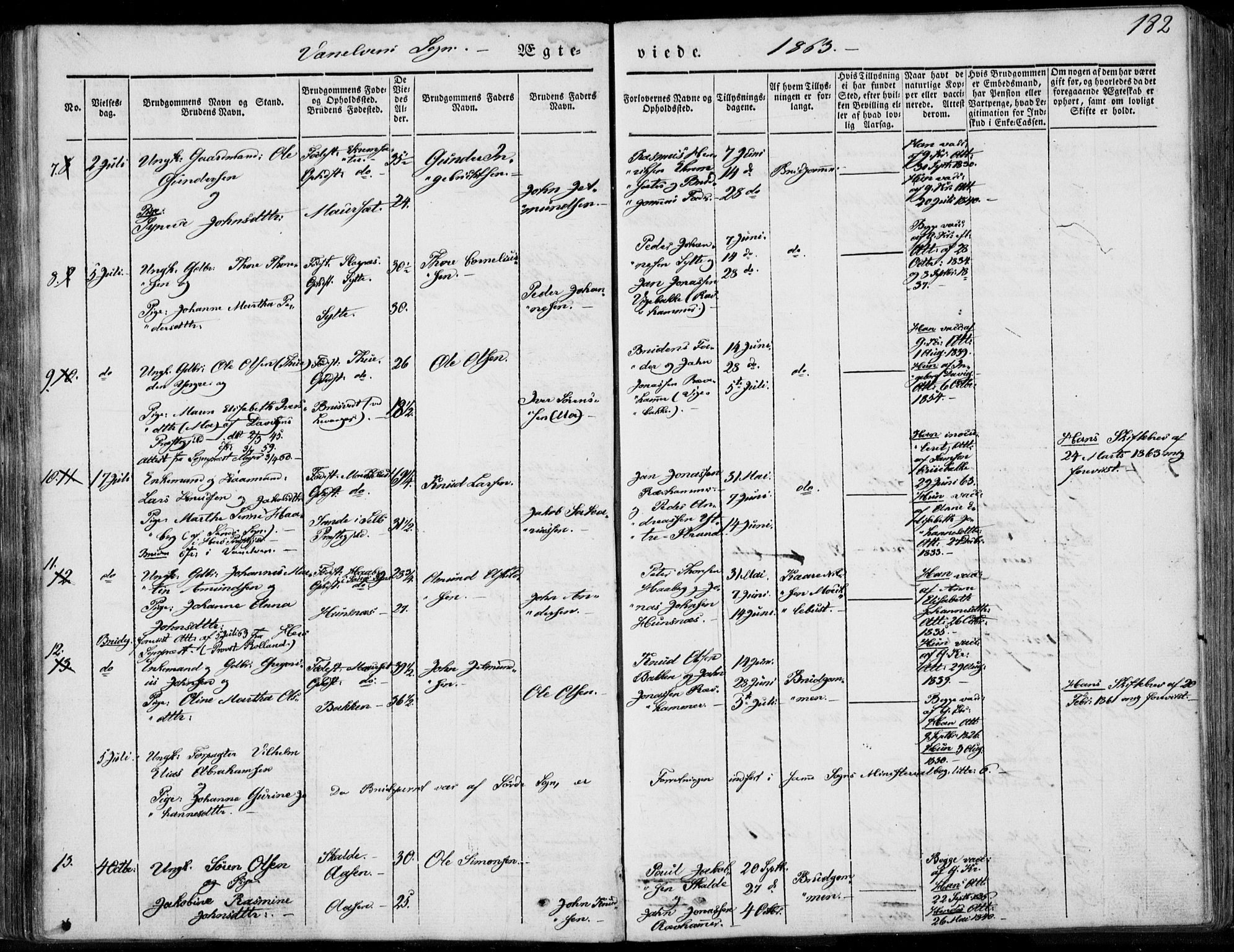Ministerialprotokoller, klokkerbøker og fødselsregistre - Møre og Romsdal, AV/SAT-A-1454/501/L0006: Ministerialbok nr. 501A06, 1844-1868, s. 182