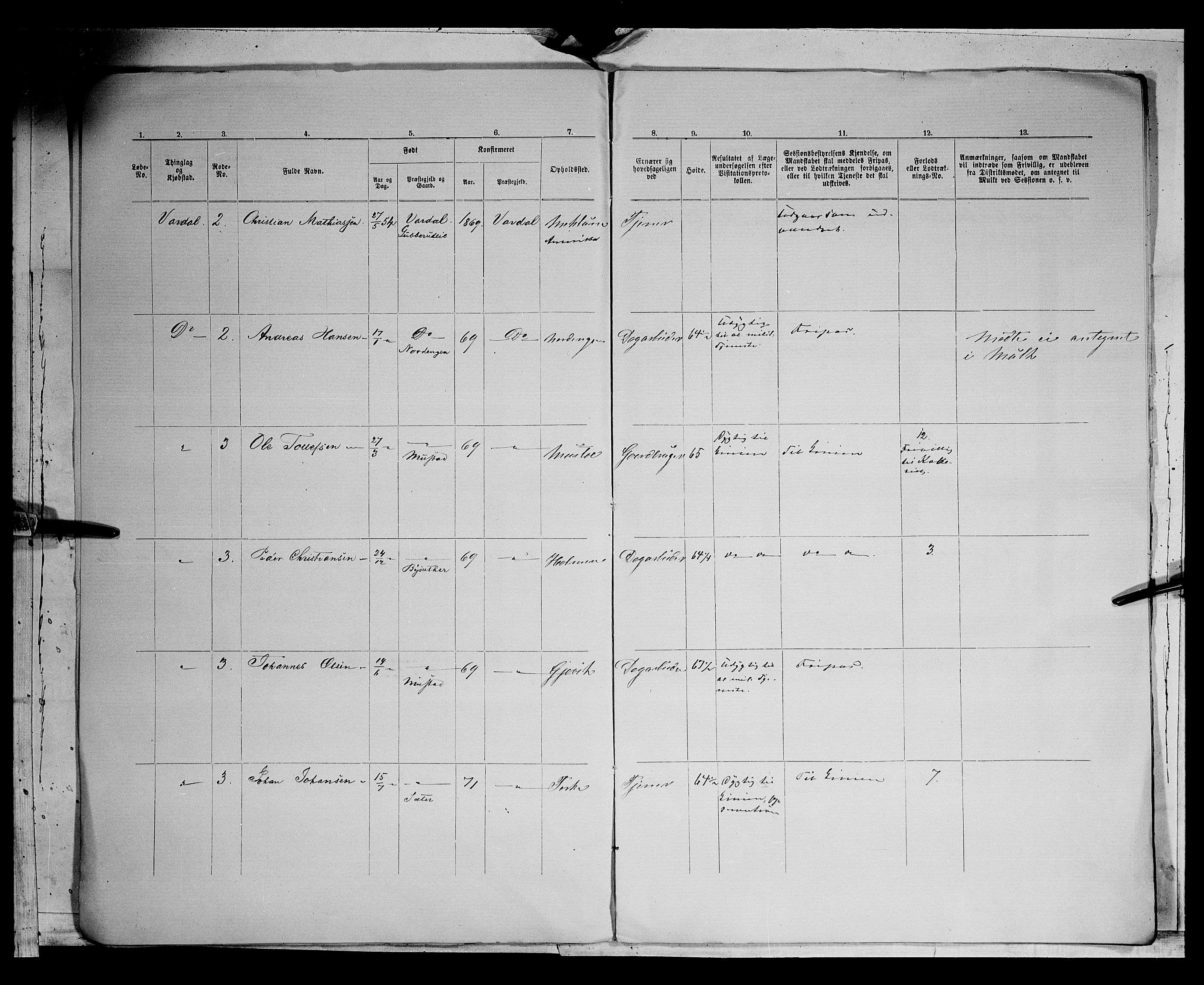 Fylkesmannen i Oppland, AV/SAH-FYO-002/1/K/Kg/L1169: Vardal, Biri og Gjøvik, 1860-1879, s. 7397