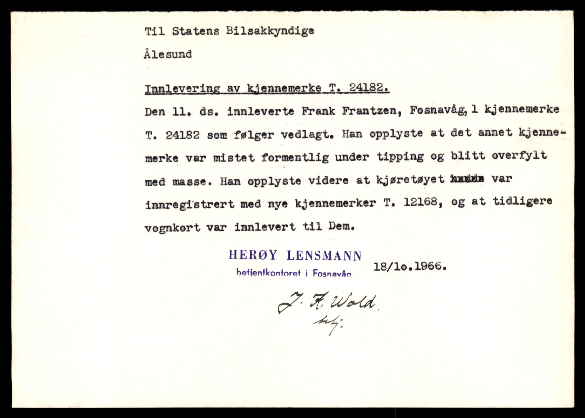 Møre og Romsdal vegkontor - Ålesund trafikkstasjon, AV/SAT-A-4099/F/Fe/L0033: Registreringskort for kjøretøy T 12151 - T 12474, 1927-1998, s. 375