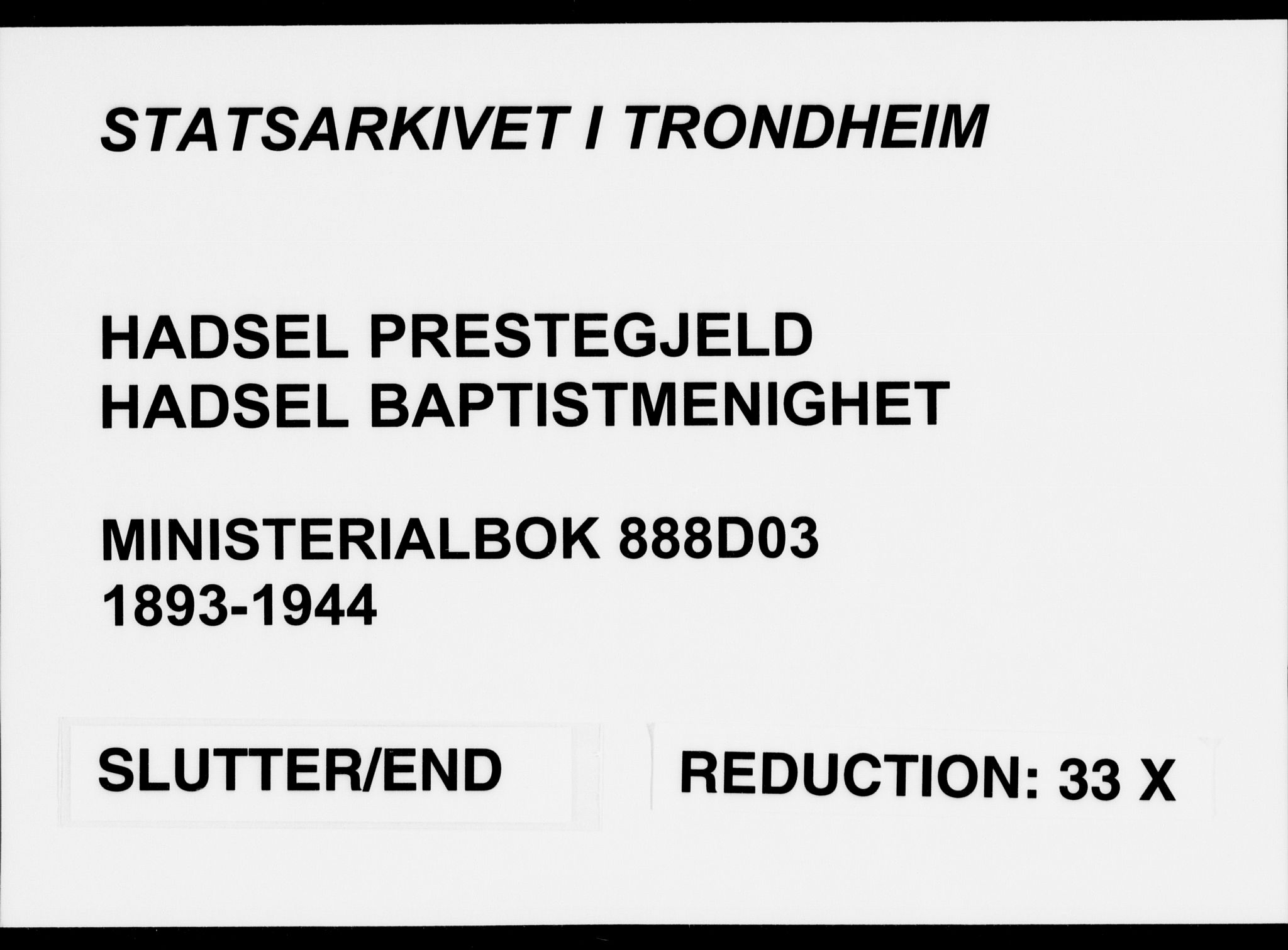 Ministerialprotokoller, klokkerbøker og fødselsregistre - Nordland, SAT/A-1459/888/L1276: Dissenterprotokoll nr. 888D03, 1893-1944