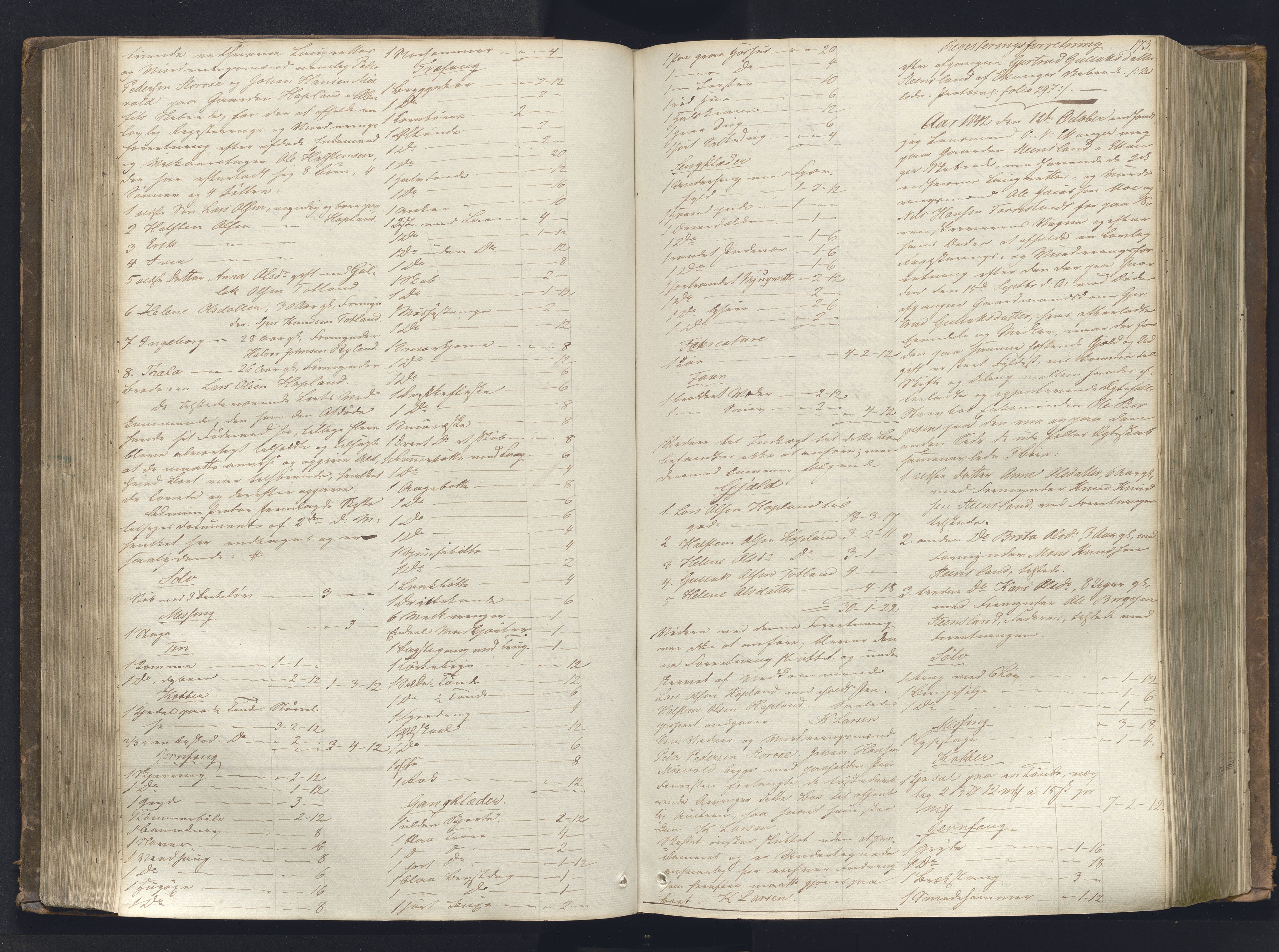 Nordhordland sorenskrivar, AV/SAB-A-2901/1/H/Hb/L0001: Registreringsprotokollar, 1841-1845, s. 173