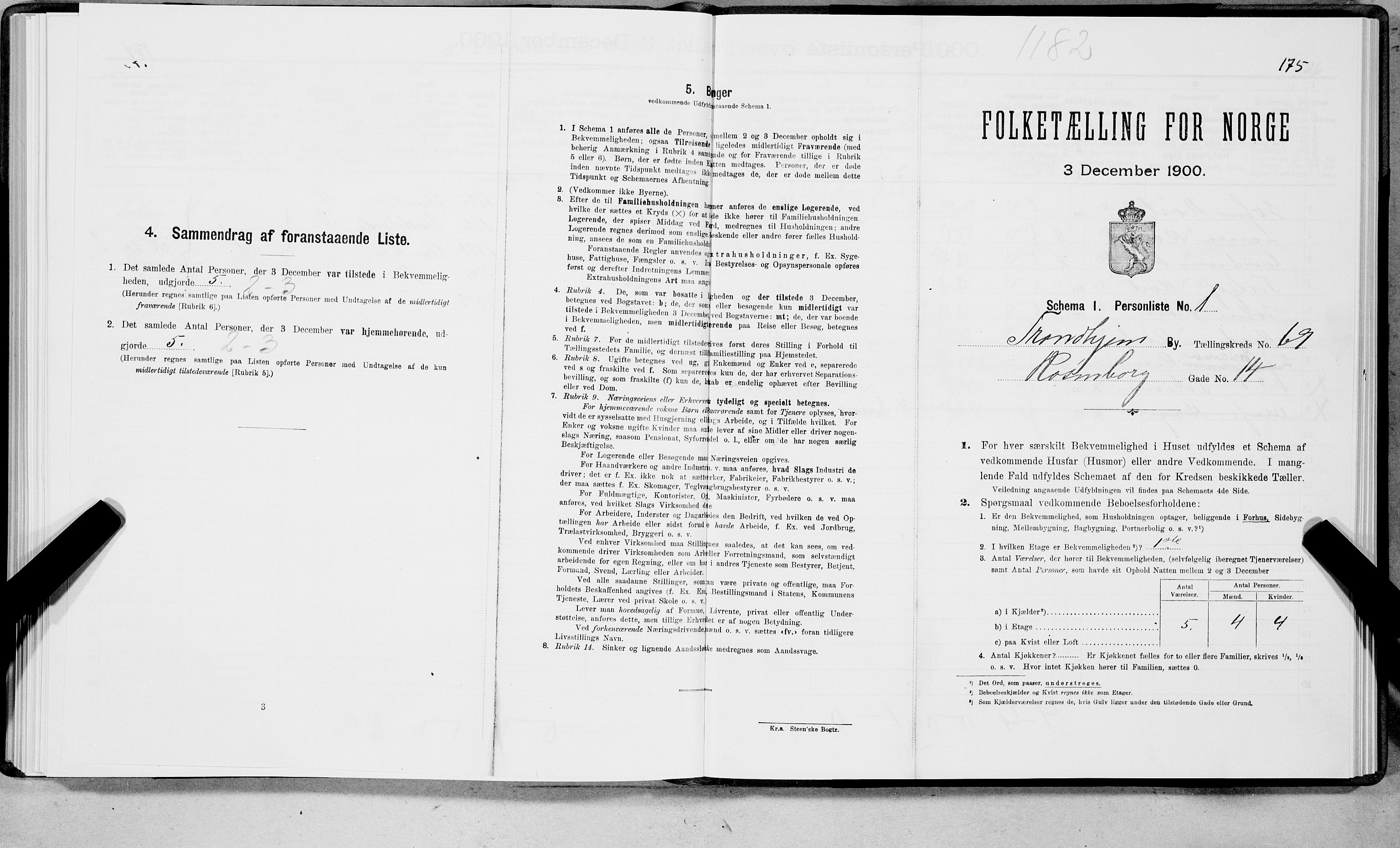 SAT, Folketelling 1900 for 1601 Trondheim kjøpstad, 1900, s. 13106