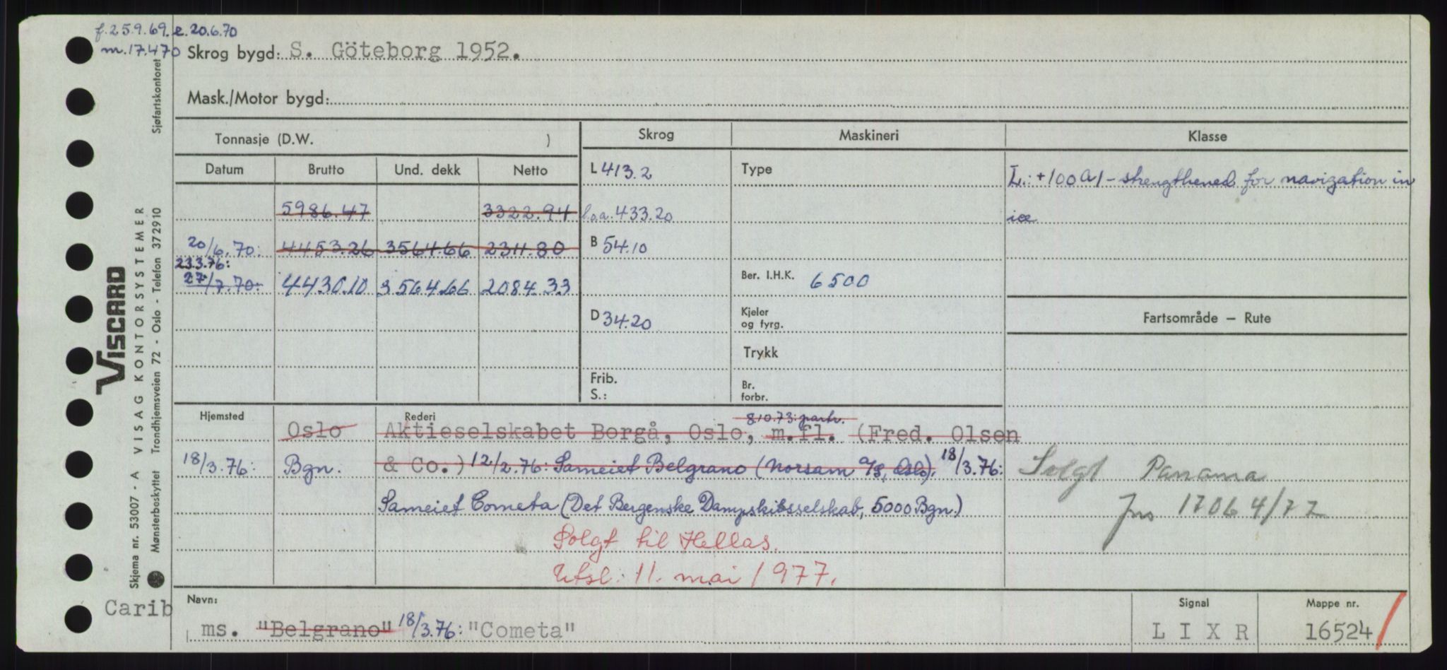 Sjøfartsdirektoratet med forløpere, Skipsmålingen, RA/S-1627/H/Hd/L0008: Fartøy, C-D, s. 127