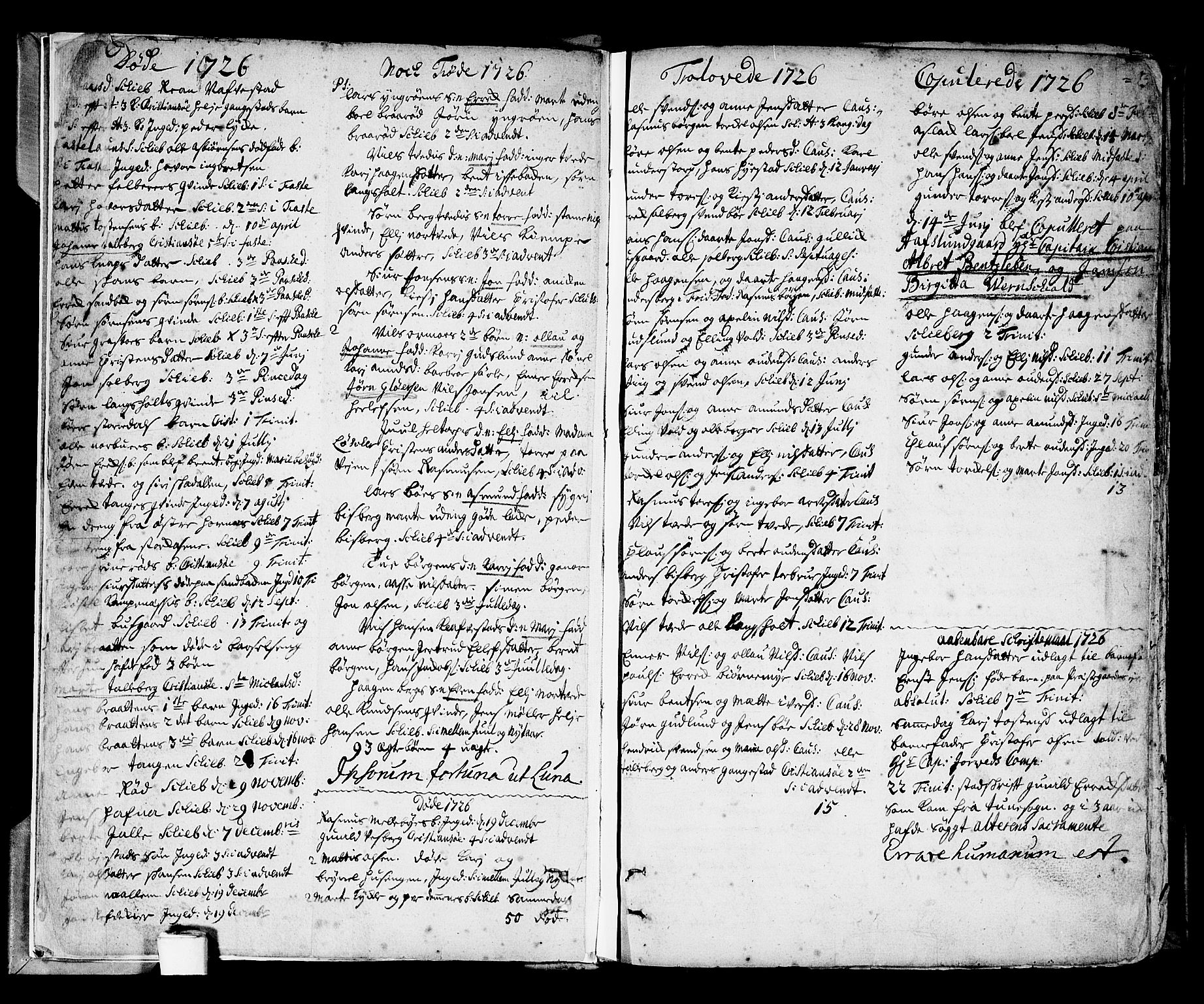 Skjeberg prestekontor Kirkebøker, SAO/A-10923/F/Fa/L0002: Ministerialbok nr. I 2, 1726-1791, s. 3
