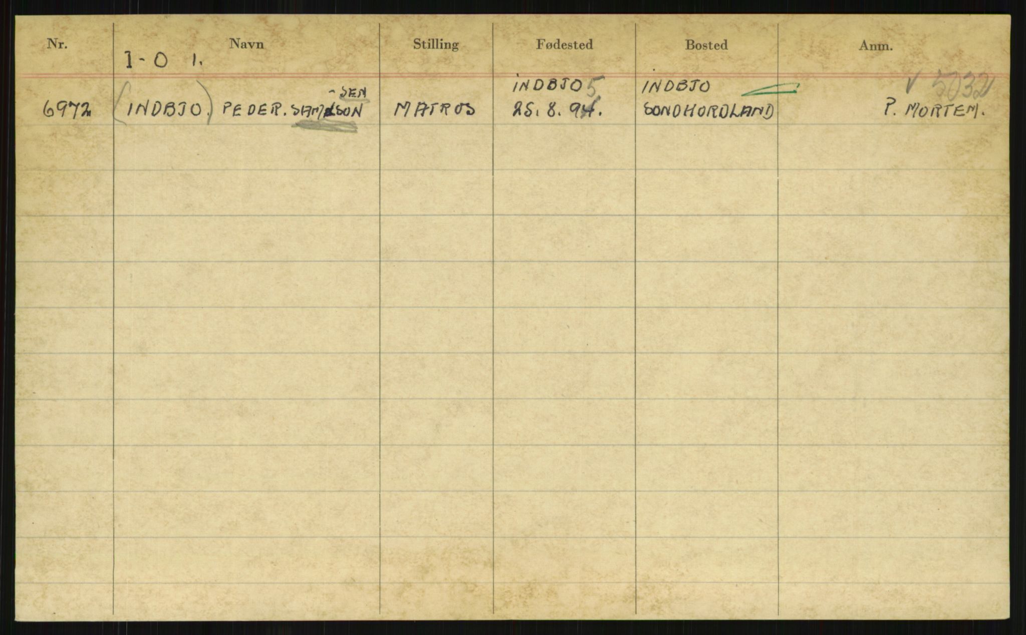 Direktoratet for sjømenn, AV/RA-S-3545/G/Gi/L0002: Alfabetisk ordnet register over krigsdekorasjoner tildelt nordmenn under krigen, A - J, 1940-1945, s. 757