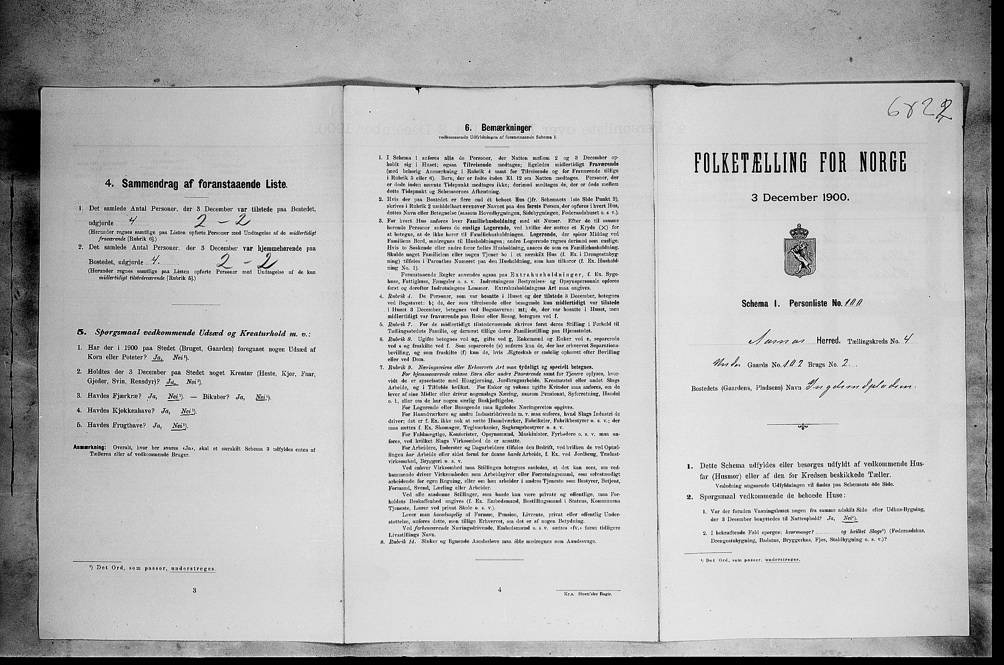 SAH, Folketelling 1900 for 0425 Åsnes herred, 1900, s. 758