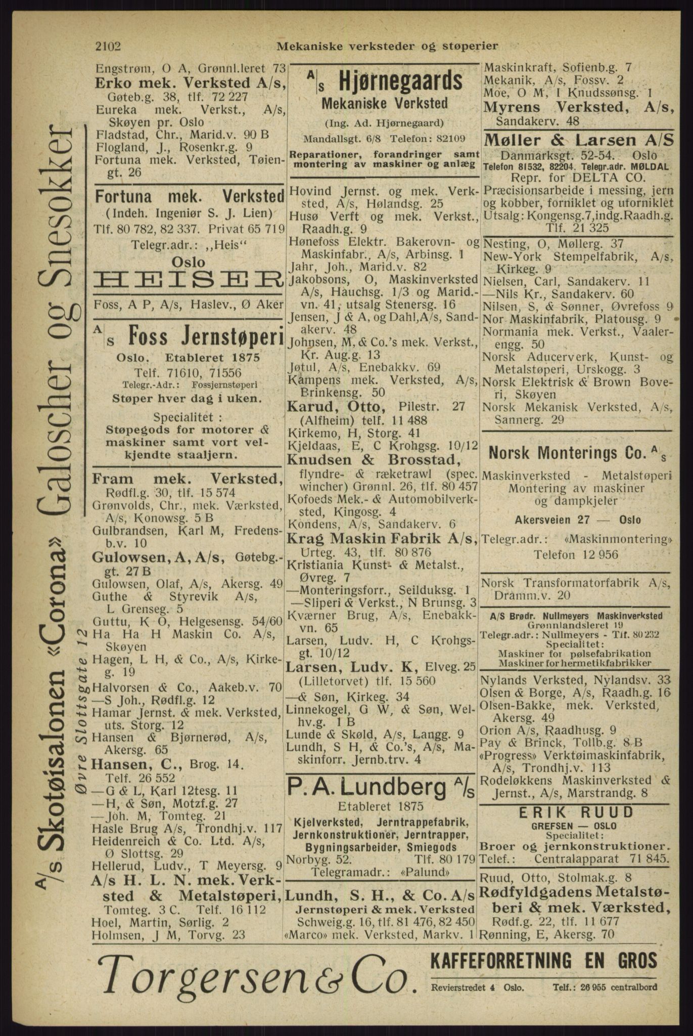 Kristiania/Oslo adressebok, PUBL/-, 1927, s. 2102