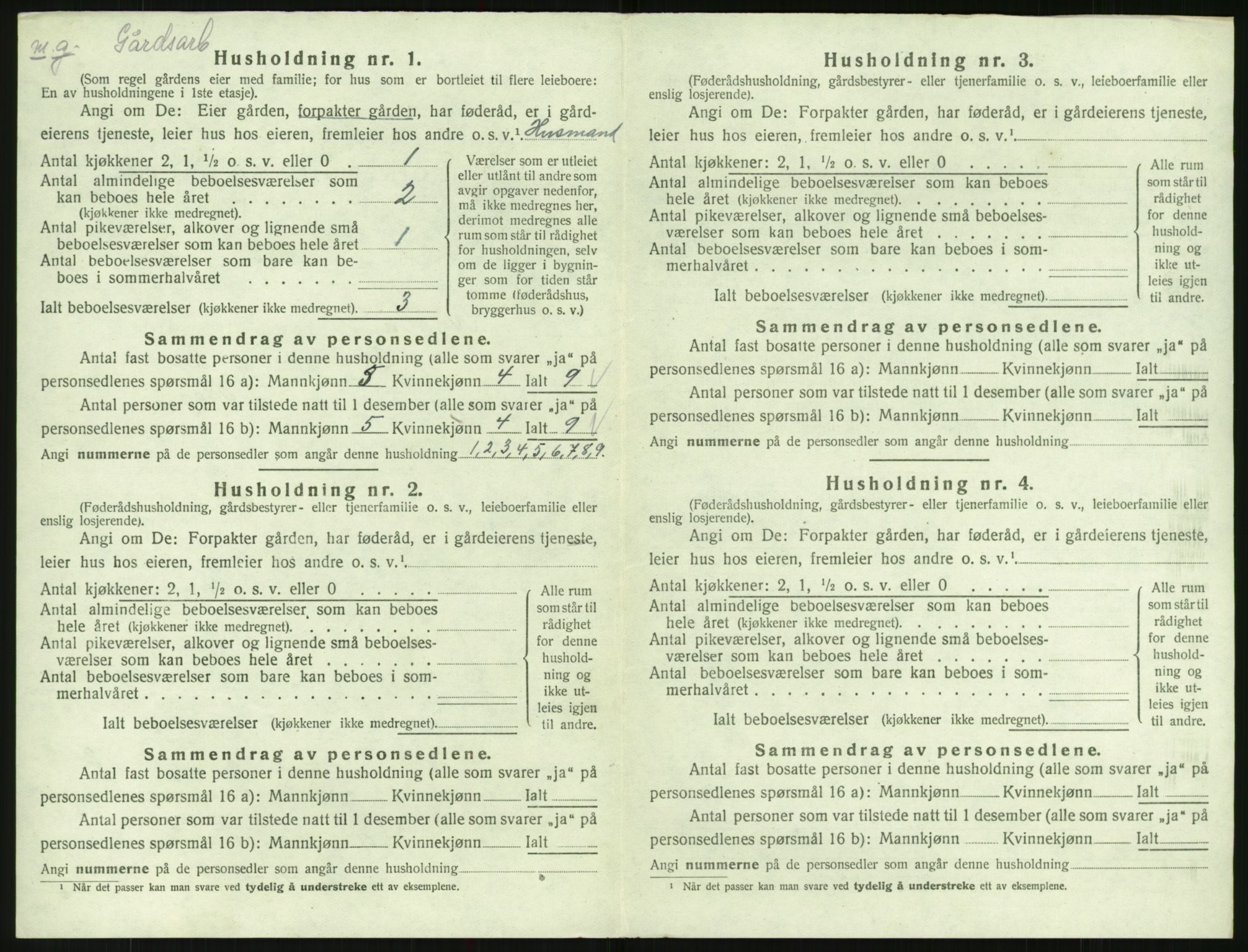 SAK, Folketelling 1920 for 0938 Bygland herred, 1920, s. 472