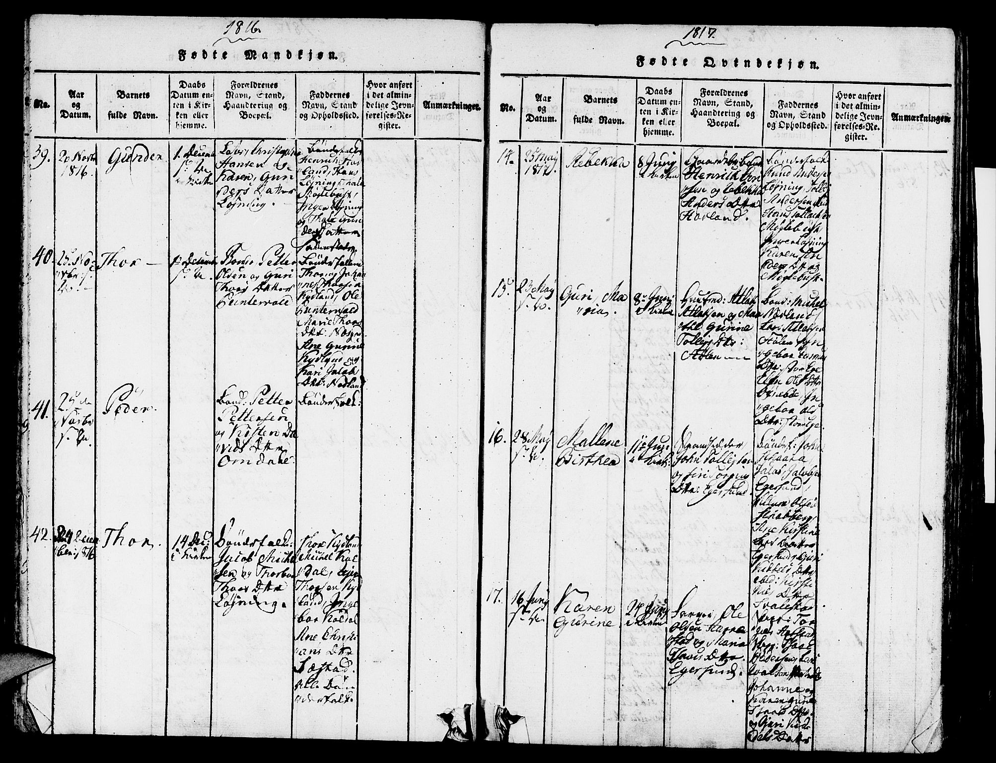 Eigersund sokneprestkontor, AV/SAST-A-101807/S08/L0007: Ministerialbok nr. A 7, 1815-1827