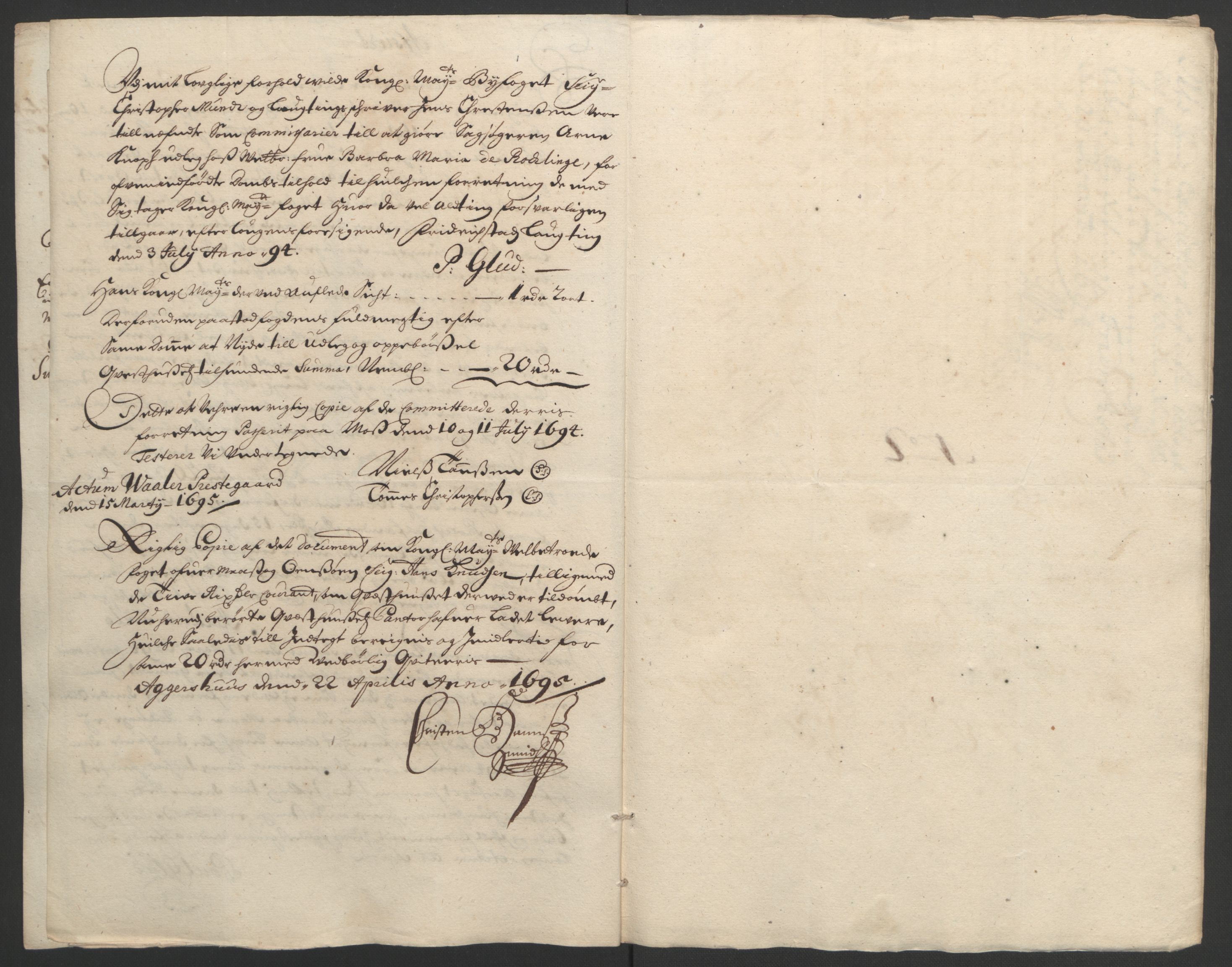Rentekammeret inntil 1814, Reviderte regnskaper, Fogderegnskap, AV/RA-EA-4092/R03/L0121: Fogderegnskap Onsøy, Tune, Veme og Åbygge fogderi, 1694, s. 76