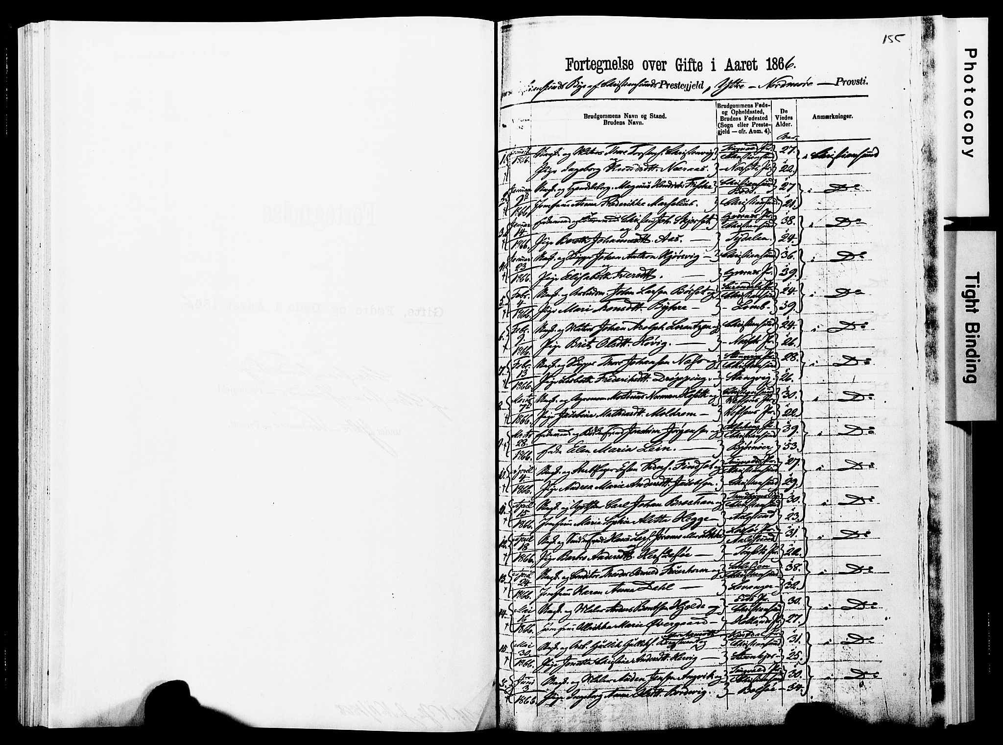 Ministerialprotokoller, klokkerbøker og fødselsregistre - Møre og Romsdal, SAT/A-1454/572/L0857: Ministerialbok nr. 572D01, 1866-1872, s. 155