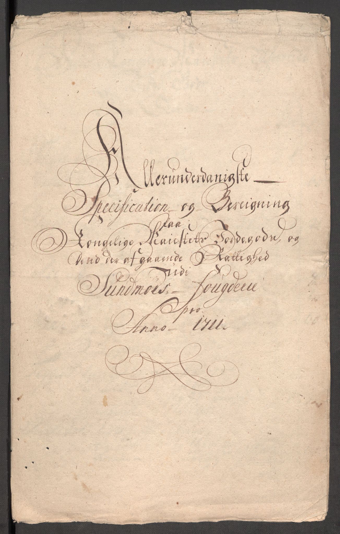 Rentekammeret inntil 1814, Reviderte regnskaper, Fogderegnskap, RA/EA-4092/R54/L3564: Fogderegnskap Sunnmøre, 1711, s. 34