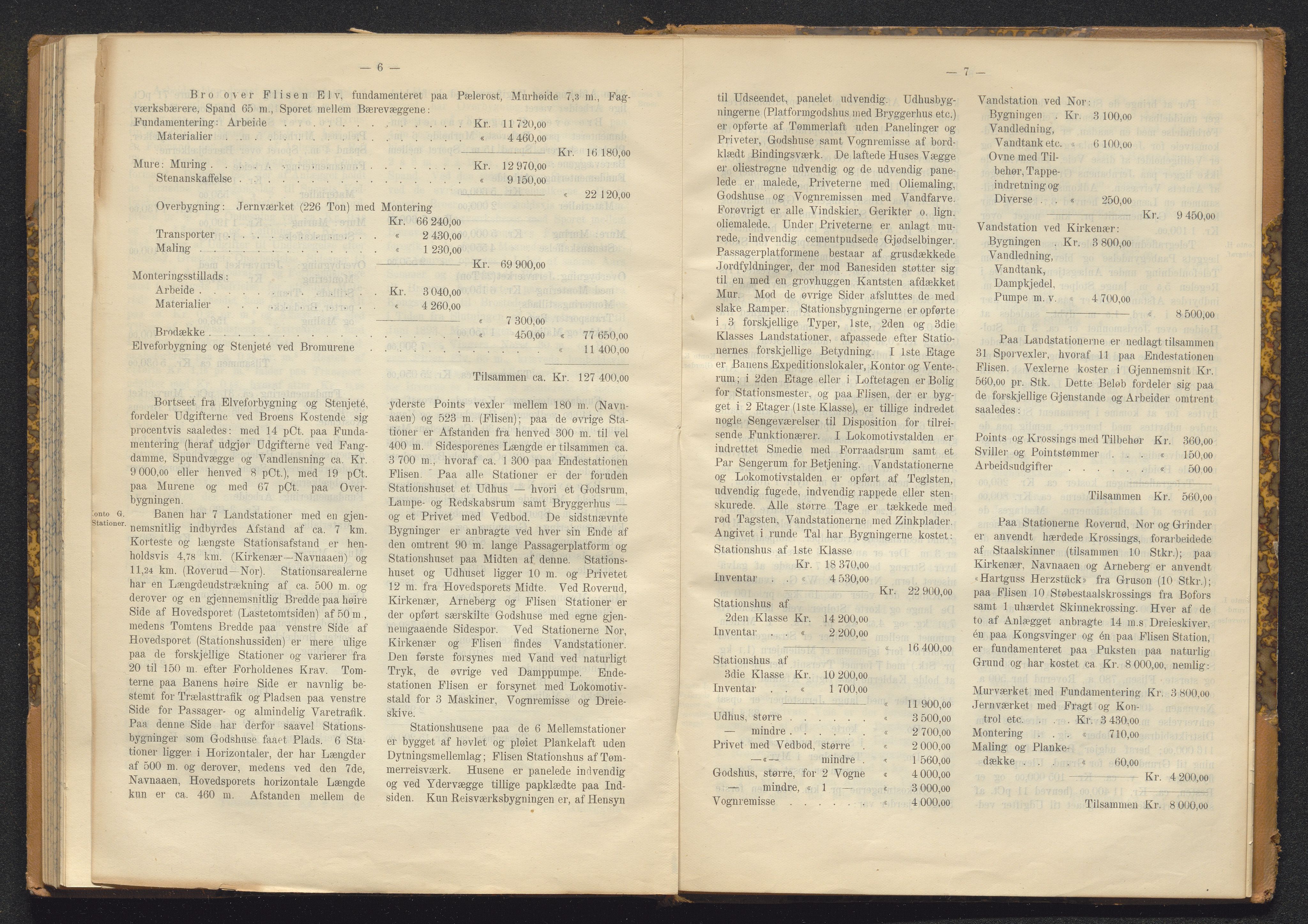 Norges Statsbaner Bibliotek (NSB), SAKO/A-355/E/Ea/L0162/0001: Jernbanedrift (656.2) / Avslutningsrapport for jernbaneanlegg Eidanger - Brevik / Hamar - Sel / Kristiansand - Byglandsfjord / Kongsvinger - Flisa, 1899