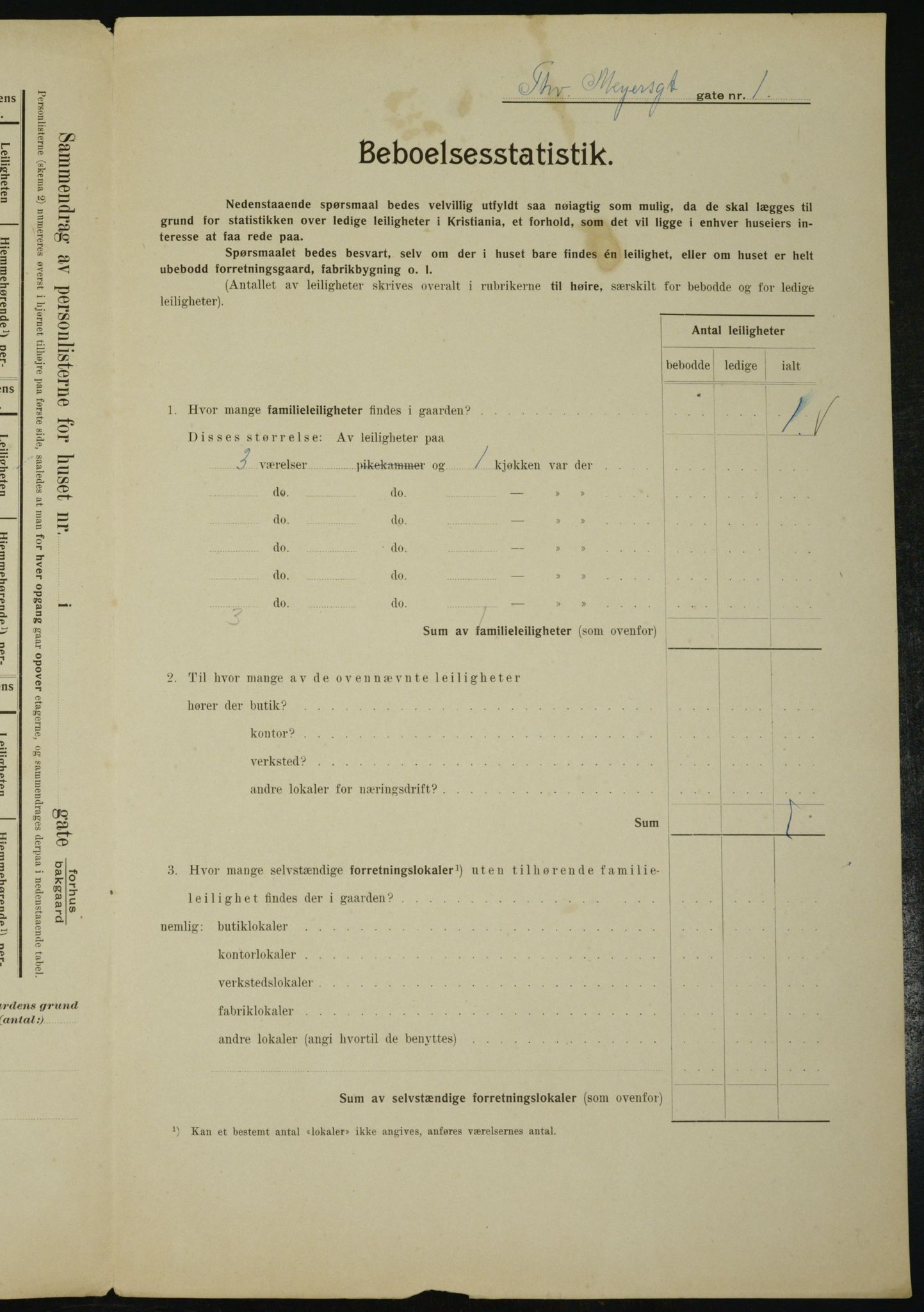 OBA, Kommunal folketelling 1.2.1910 for Kristiania, 1910, s. 103914