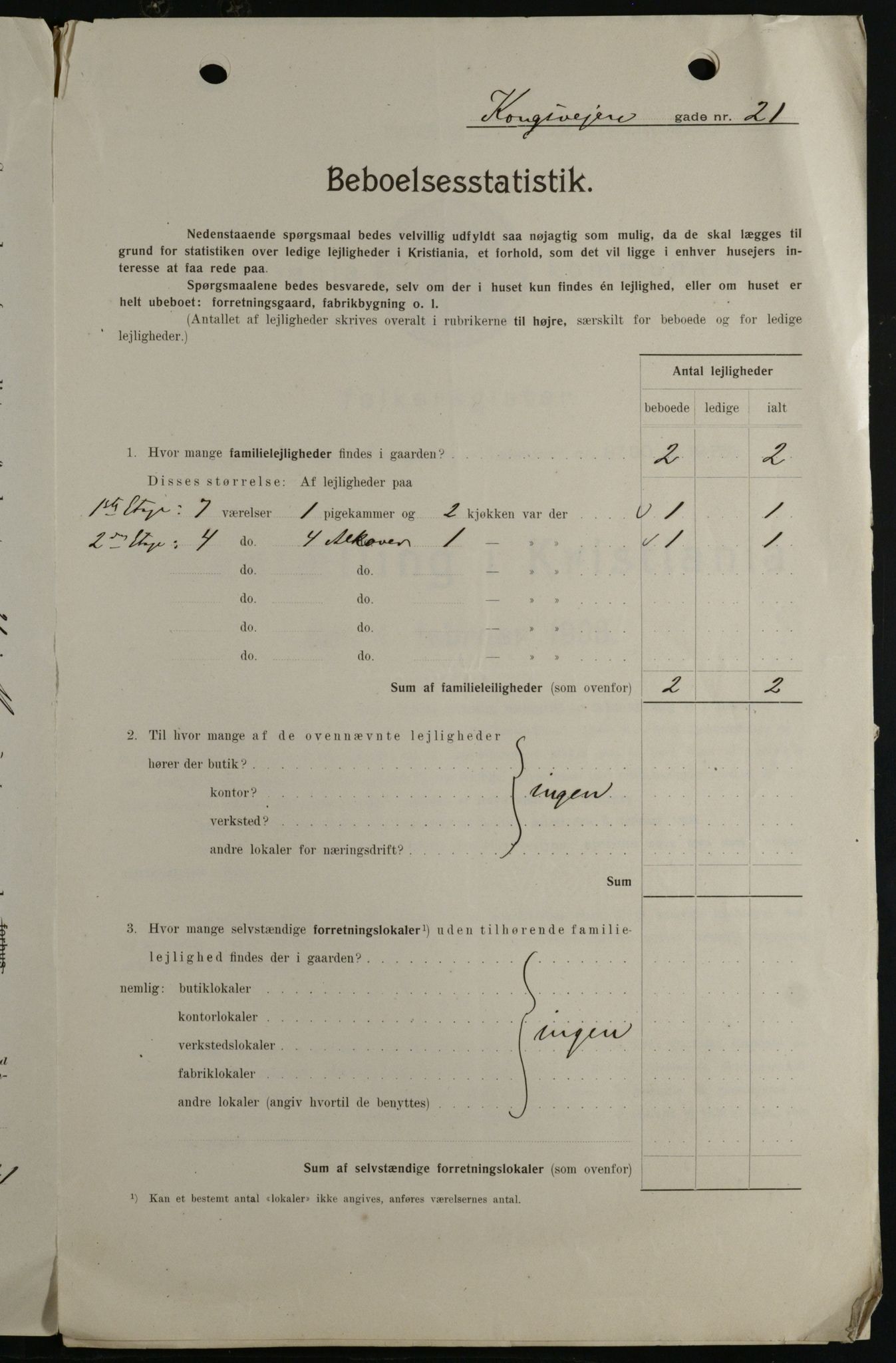 OBA, Kommunal folketelling 1.2.1908 for Kristiania kjøpstad, 1908, s. 47456