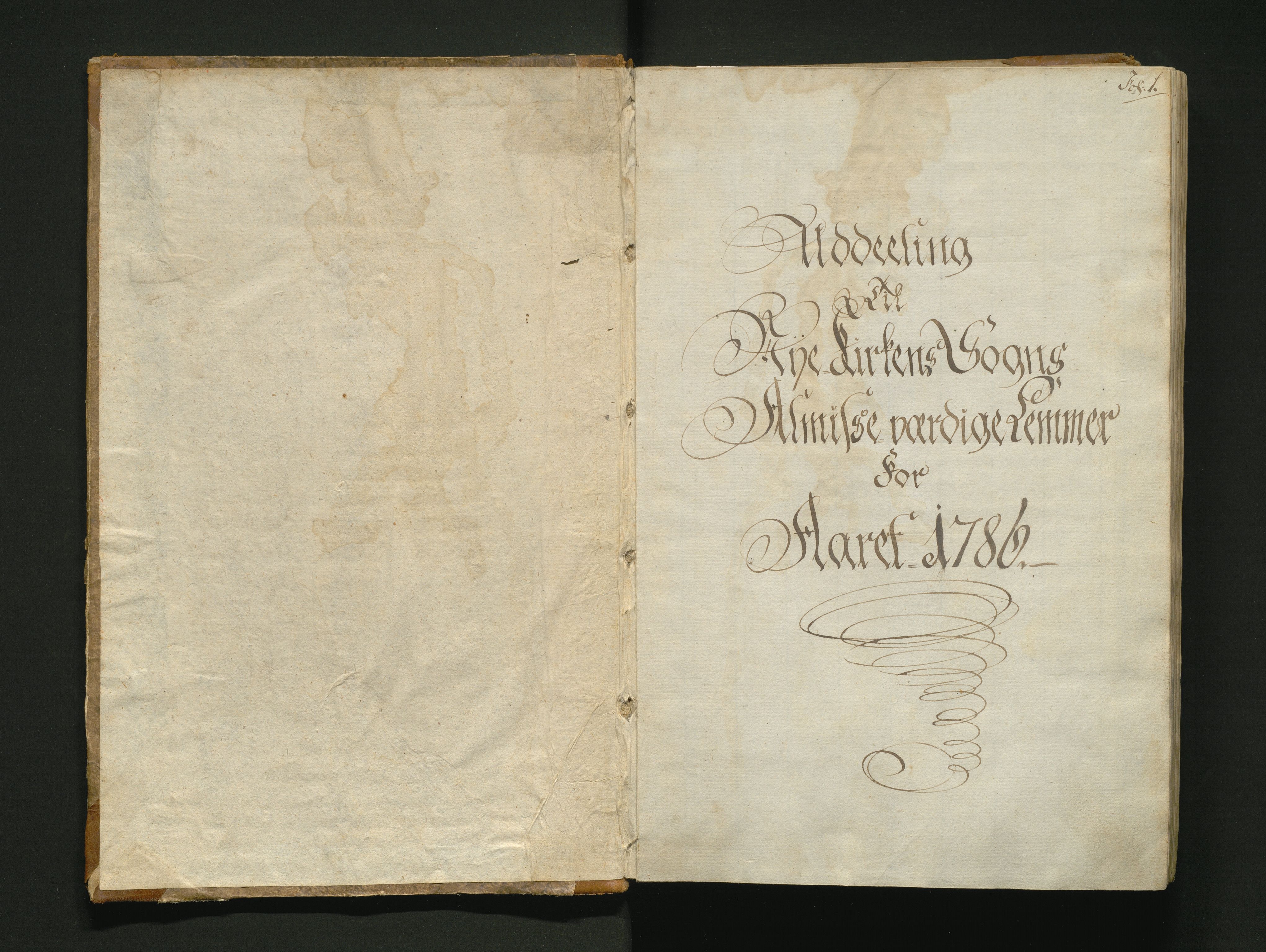 Overfattigkommisjonen i Bergen, AV/SAB-A-89001/F/L0007: Utdelingsbok for fattige i Nykirkesoknet, 1786-1790, s. 1a