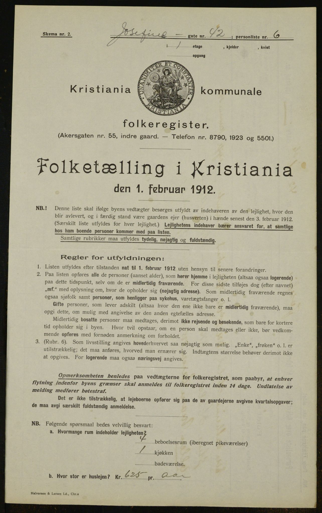 OBA, Kommunal folketelling 1.2.1912 for Kristiania, 1912, s. 47918