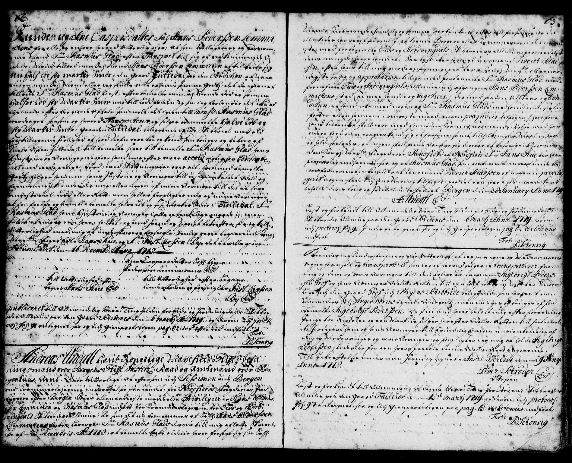 Nordfjord sorenskriveri, AV/SAB-A-2801/02/02b/02ba/L0002: Pantebok nr. II.B.a.2, 1717-1723, s. 62-63