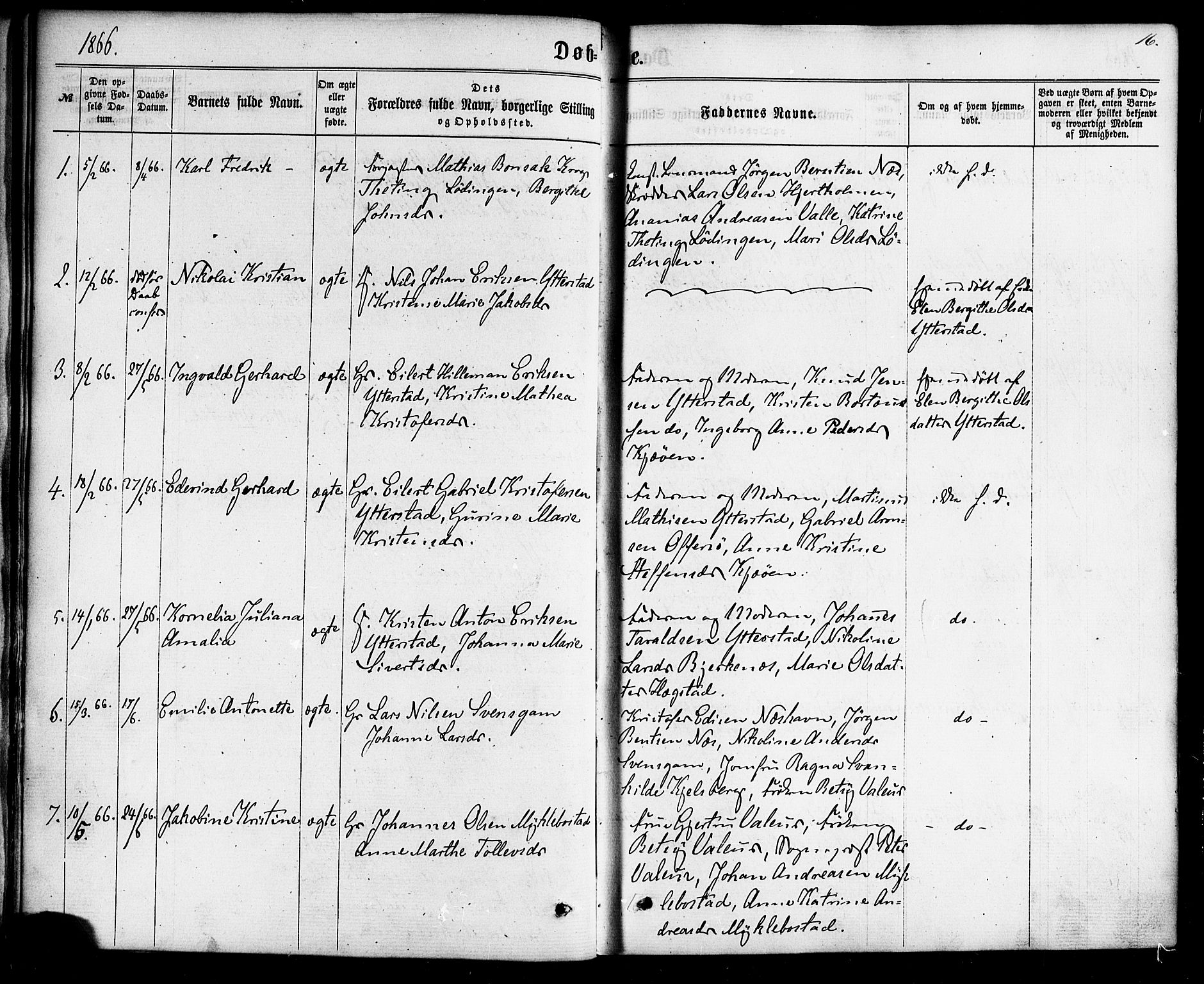 Ministerialprotokoller, klokkerbøker og fødselsregistre - Nordland, AV/SAT-A-1459/872/L1034: Ministerialbok nr. 872A09, 1864-1884, s. 16