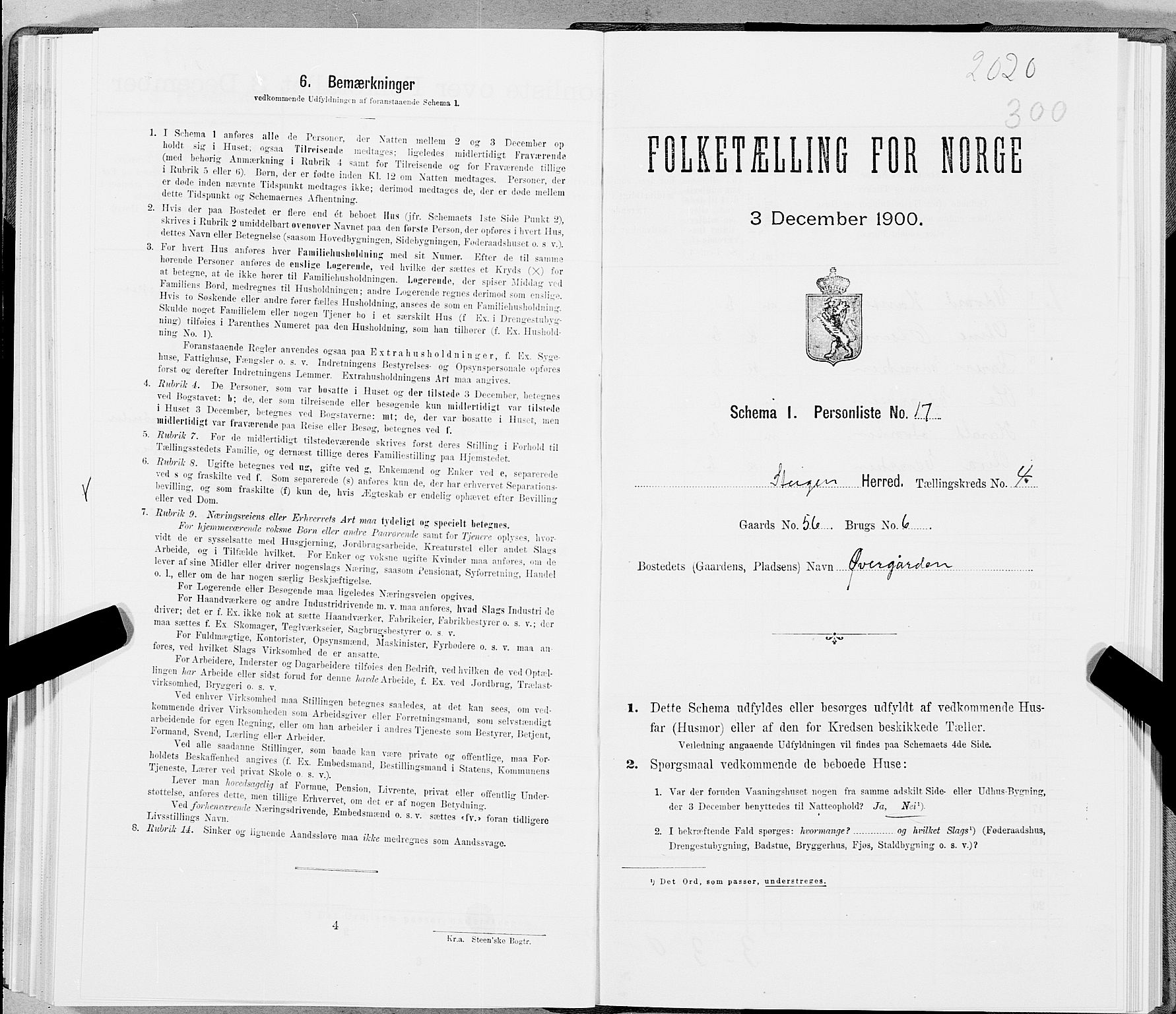SAT, Folketelling 1900 for 1848 Steigen herred, 1900, s. 327