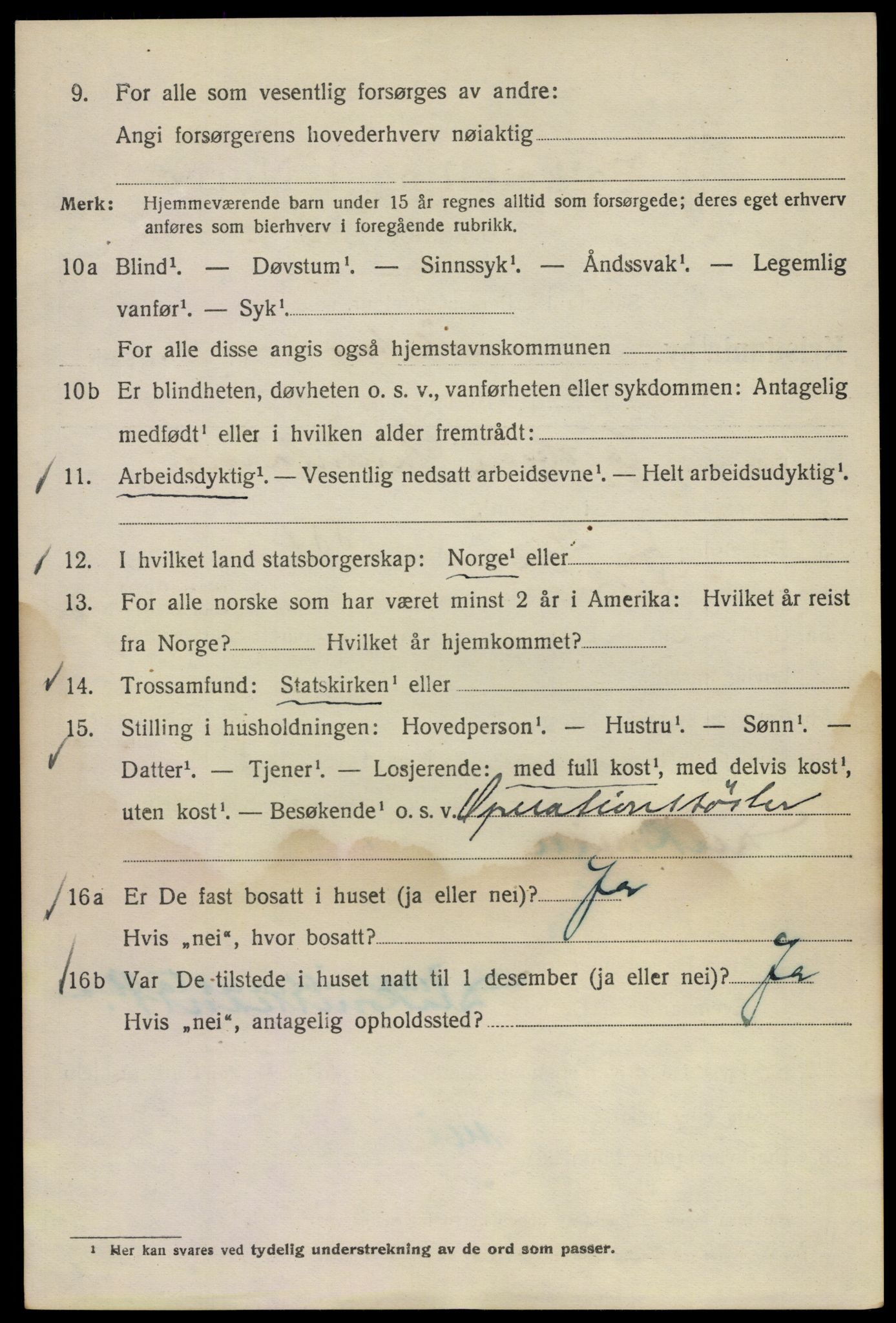 SAO, Folketelling 1920 for 0301 Kristiania kjøpstad, 1920, s. 367462