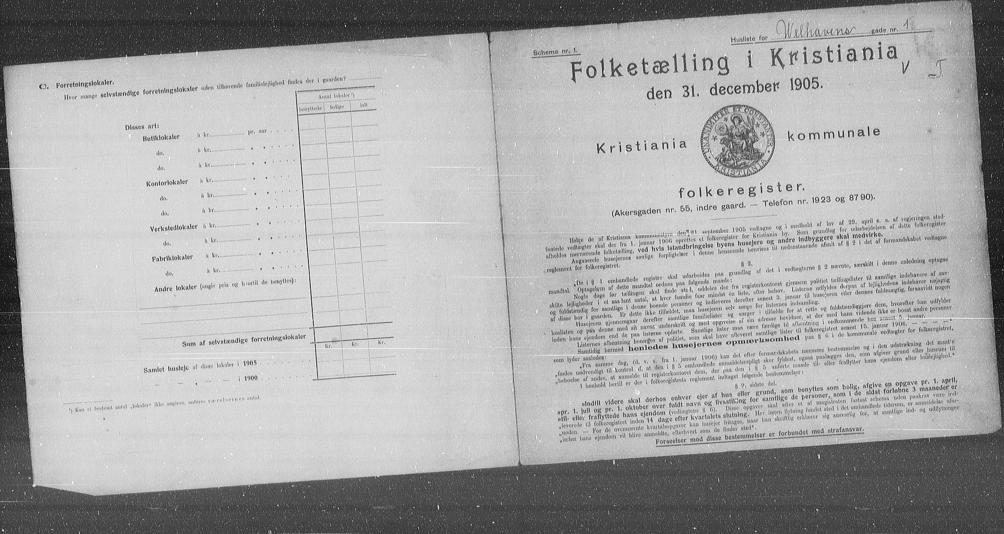 OBA, Kommunal folketelling 31.12.1905 for Kristiania kjøpstad, 1905, s. 66941